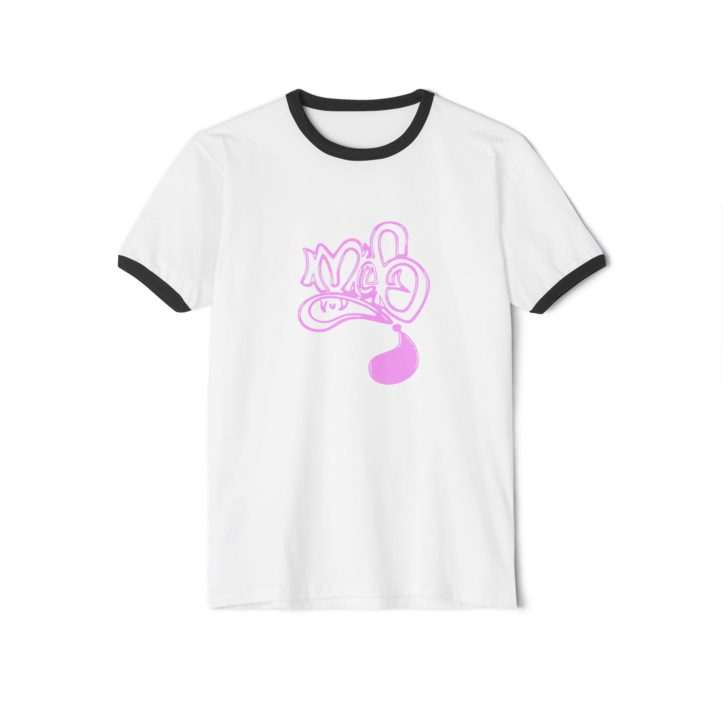 Trendy Unisex Ringer T-Shirt with Playful Graphic, Retro Vibe, Casual Streetwear, Ideal for Gifts, Summer Events, Everyday Wear