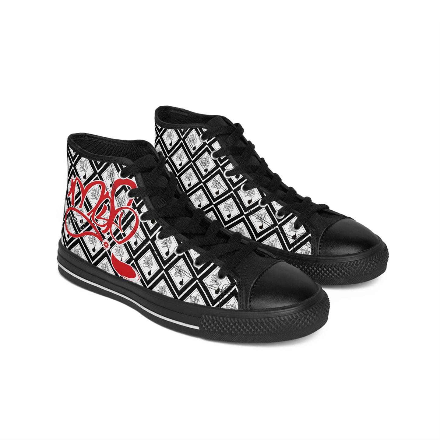 Stylish High-Top Sneakers: Trendy Footwear, Everyday Comfort, Unique Gift Idea, Casual Style, Fashion Statement