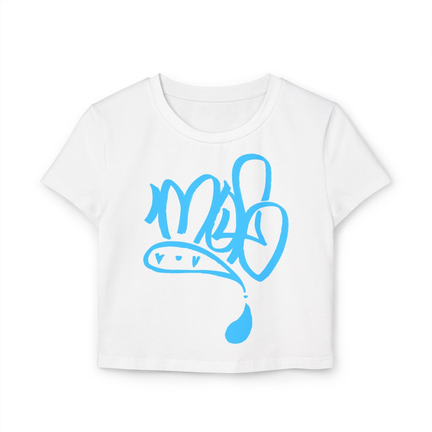 Cool Graffiti Women's Baby Tee, Streetwear T-Shirt, Casual Top, Summer Outfit, Graphic Tee for Music Lovers