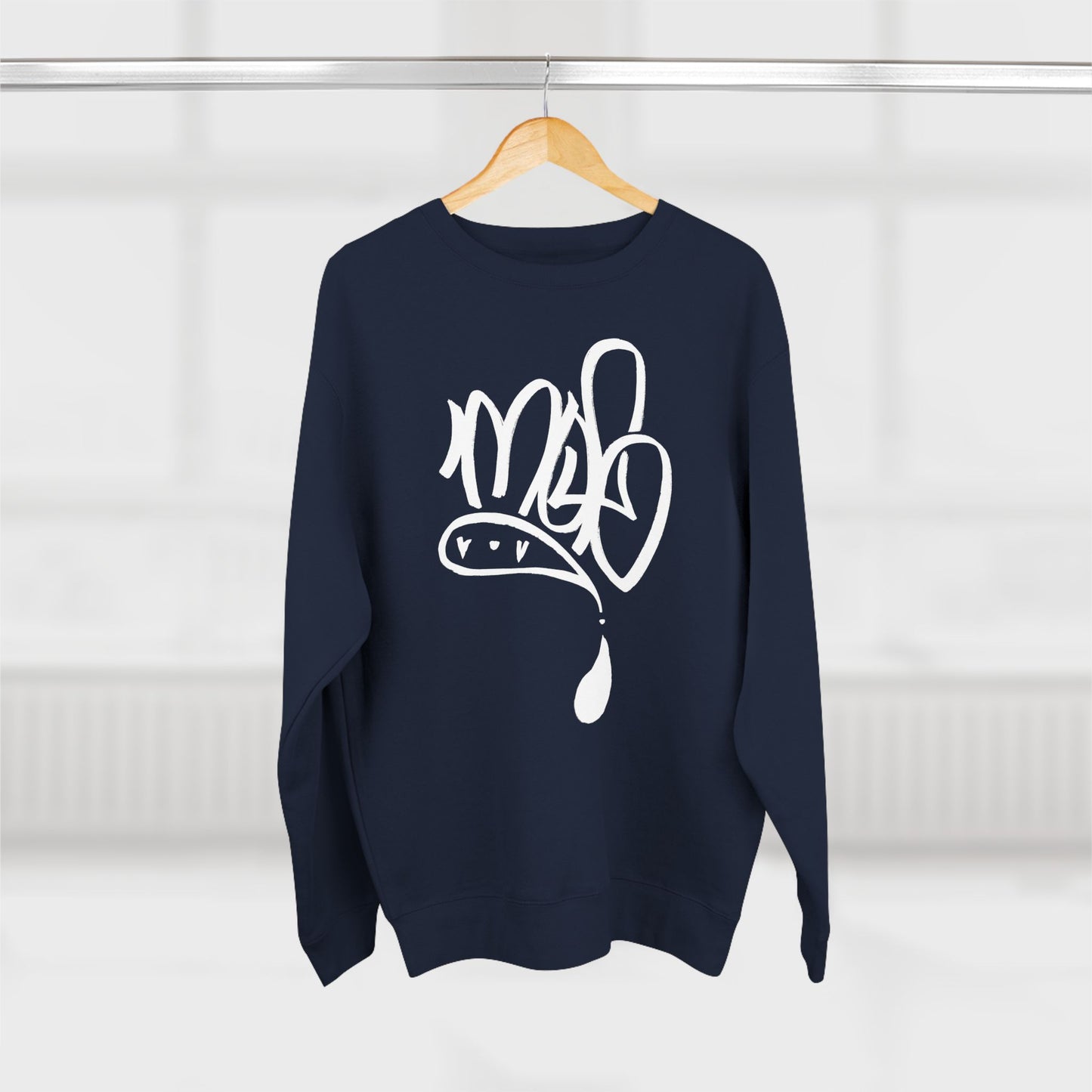 Stylish Unisex Crewneck Sweatshirt with Modern Graffiti Design, Trendy Pullover, Casual Wear, Streetwear, Gift for Him or Her