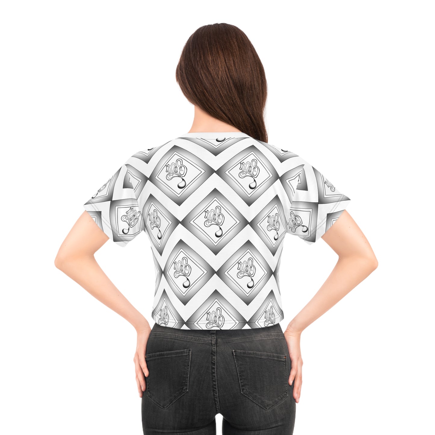 Mofo diamond aop crop tee