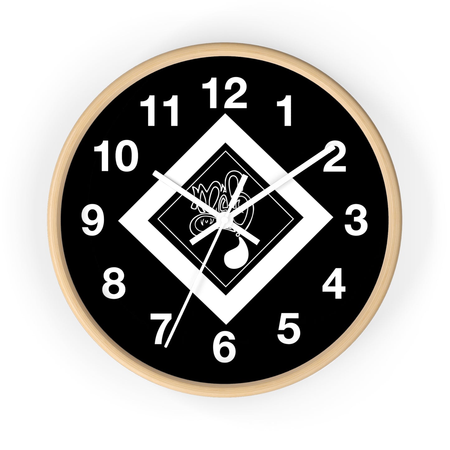 Modern Black Wall Clock with Unique Design, Home Decor, Gift for Him/Her, Office Clock, Wall Art, Minimalist Style