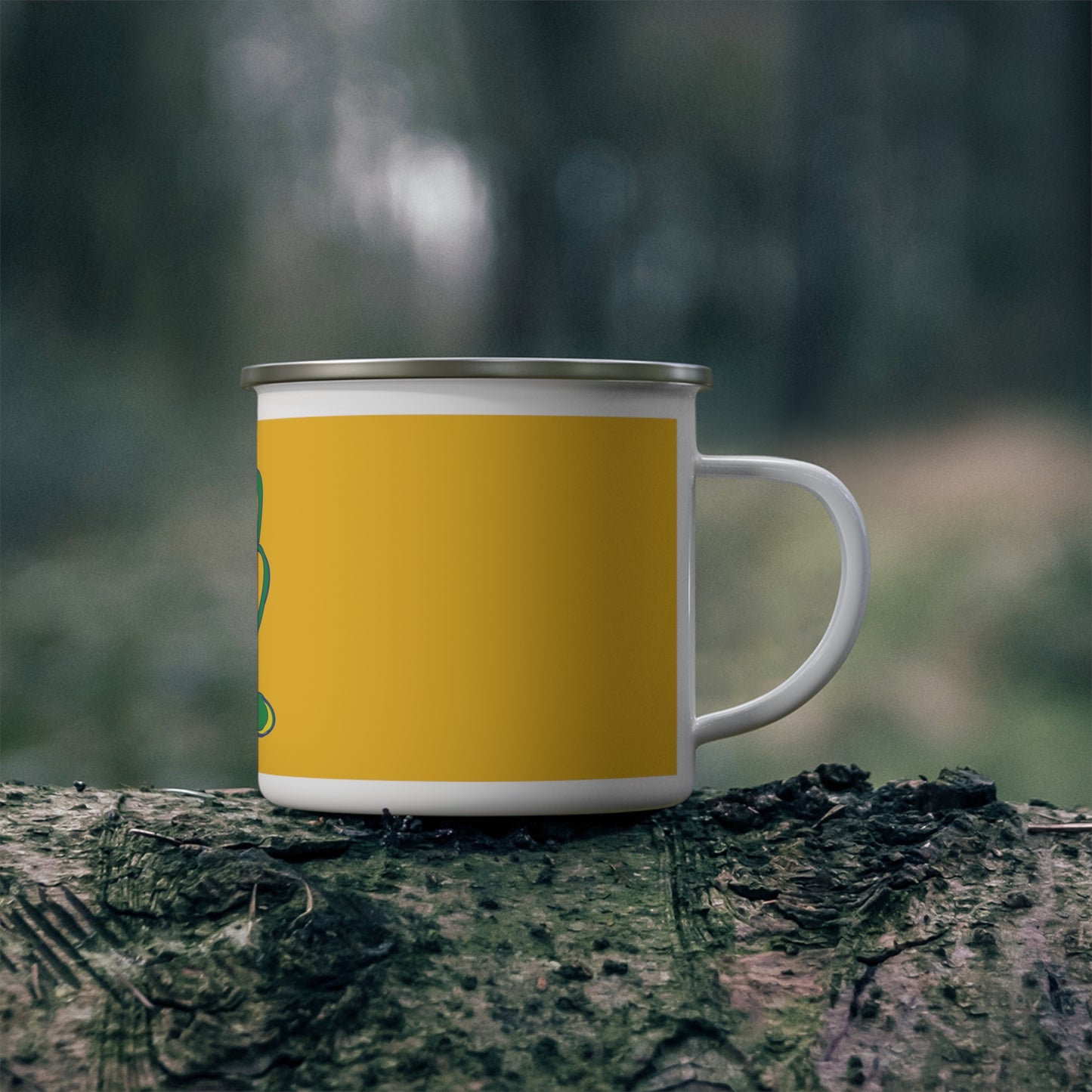 Camping Enamel Mug - Outdoor Adventure Cup, Unique Gift for Hikers, Retro Style Drinkware, Camping Trip Essential, Personalized Travel Mug