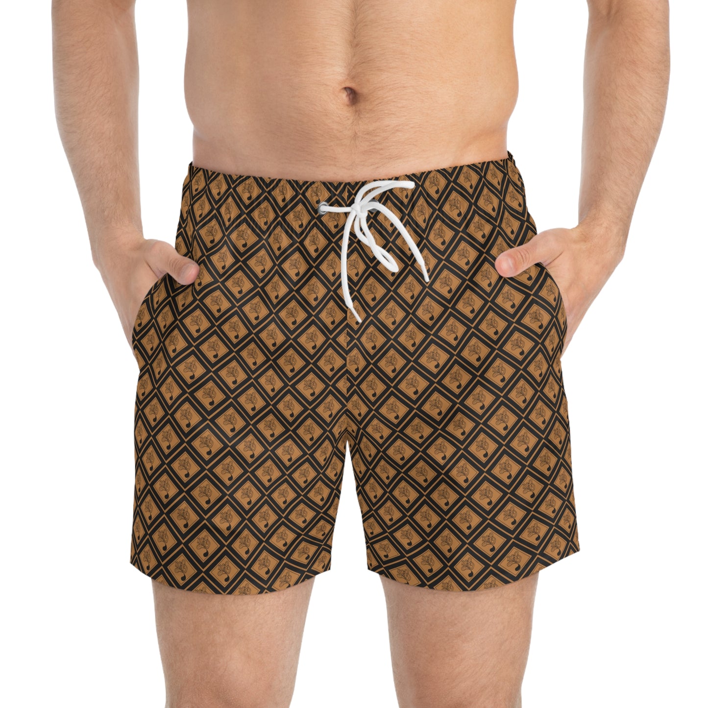 Stylish AOP Swim Trunks - Summer Beachwear, Vacation Shorts, Pool Party Essentials, Gift for Him, Trendy Swimwear