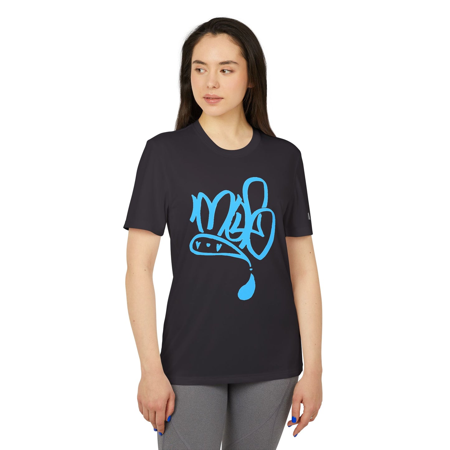 Adidas Graffiti Sport T-Shirt, Unisex Athletic Tee, Streetwear Gift, Activewear for Fitness, Urban Style Apparel, Trendy Workout Top