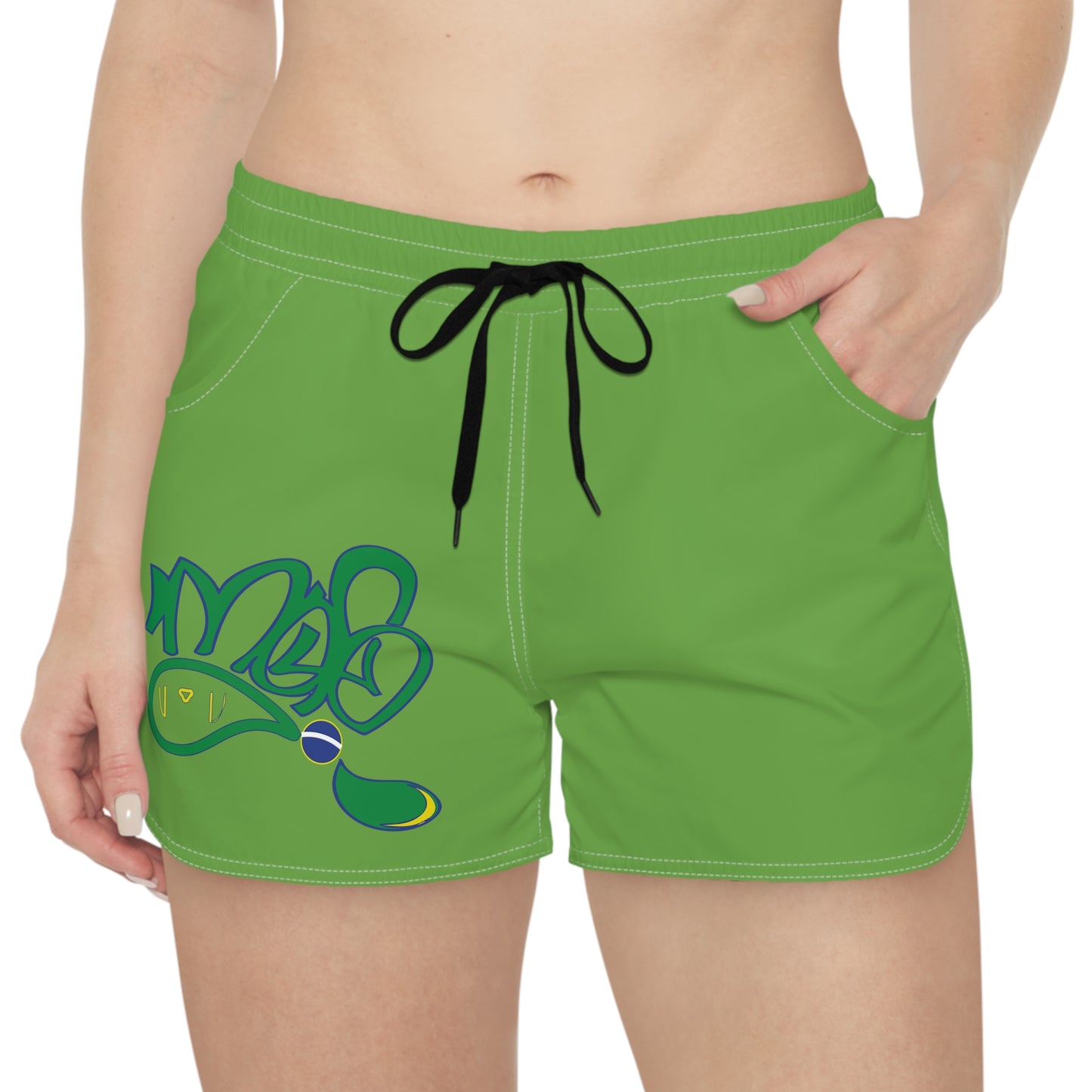 Women's Casual Shorts with AOP Design, Stylish Activewear for Summer, Beachwear, Workout Gear, Comfortable Athleisure