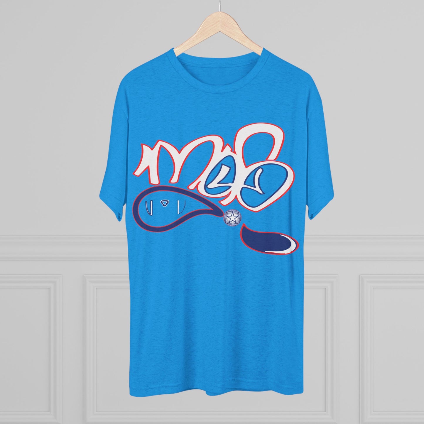 Trendy Unisex Tri-Blend Crew Tee with Abstract Design | Casual Wear, Gift Idea, Summer Fashion, Street Style, Everyday Comfort