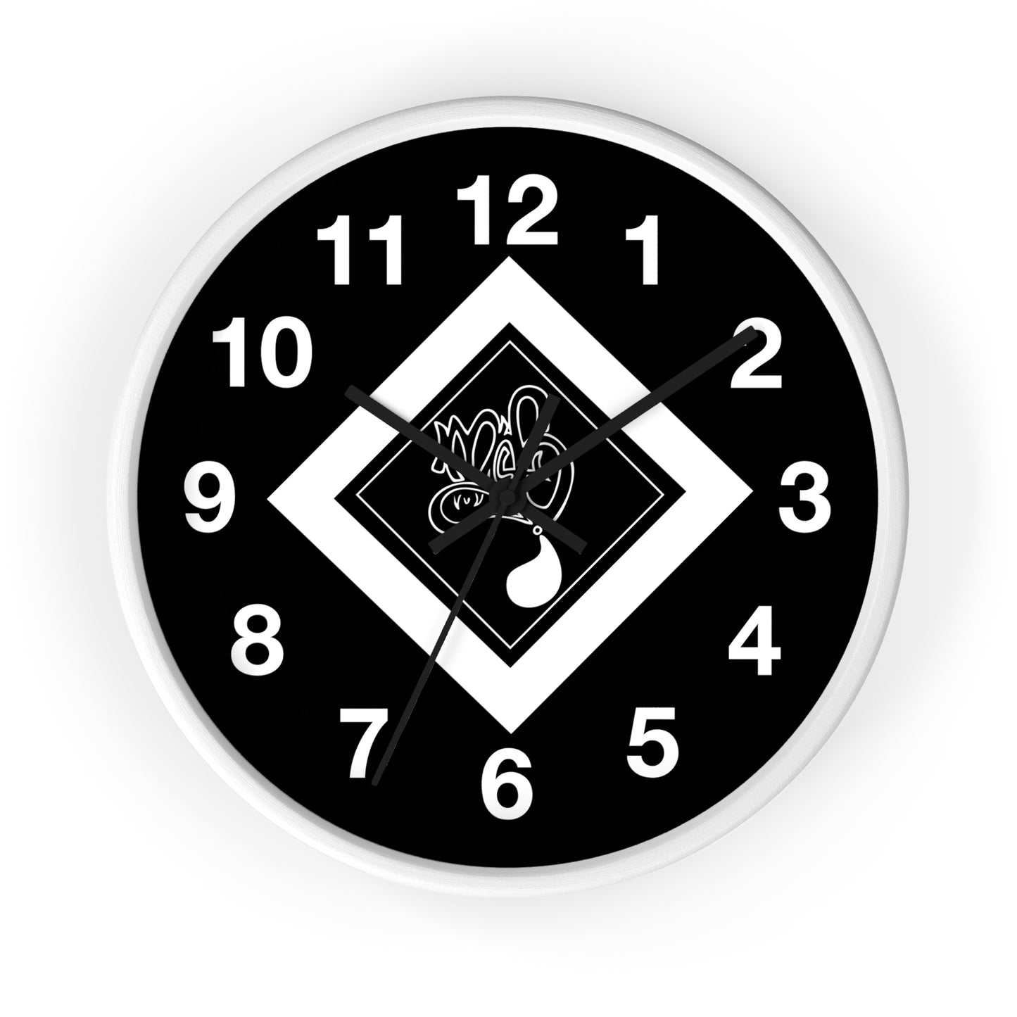 Modern Black Wall Clock with Unique Design, Home Decor, Gift for Him/Her, Office Clock, Wall Art, Minimalist Style