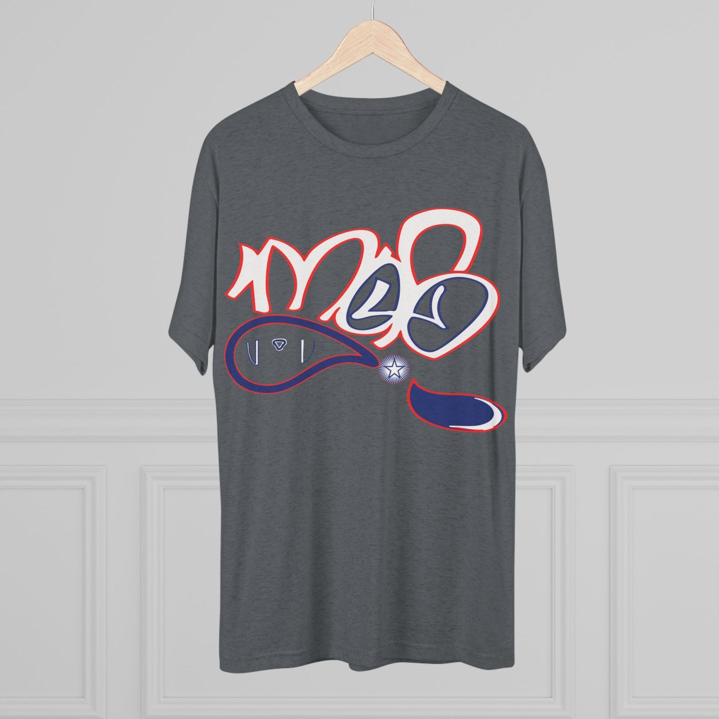 Trendy Unisex Tri-Blend Crew Tee with Abstract Design | Casual Wear, Gift Idea, Summer Fashion, Street Style, Everyday Comfort