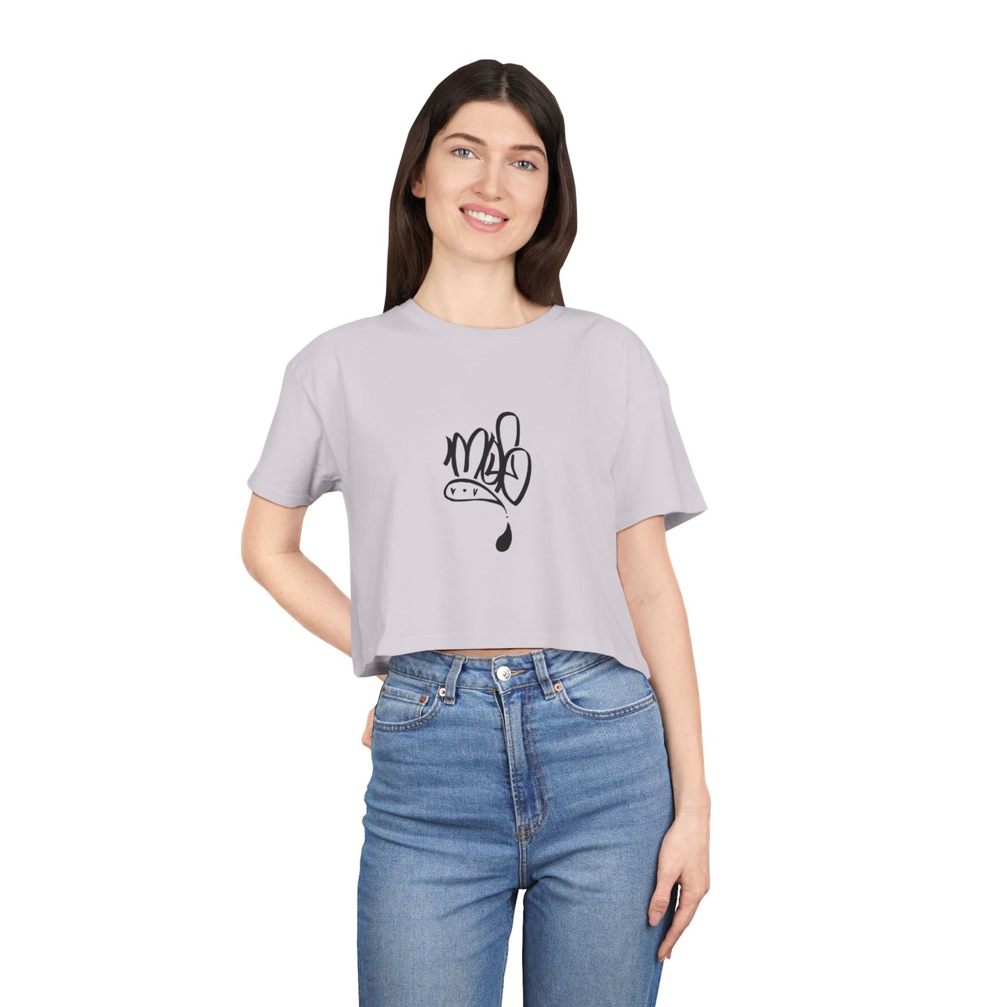 Trendy Women's Crop Tee with Unique Design, Casual Summer Top, Streetwear, Gift for Her, Graphic Tee