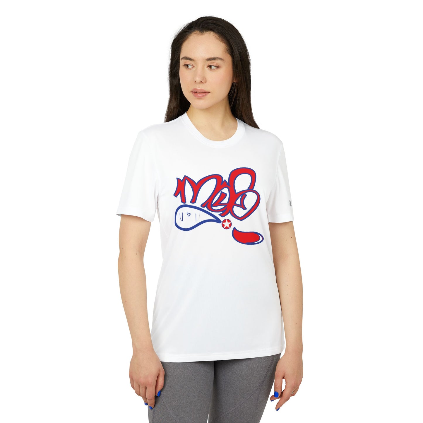Adidas Unisex Sport T-shirt with Graffiti Design, Athletic Wear, Casual Style, Sports Fan Gift, Summer Essential, Streetwear Fashion