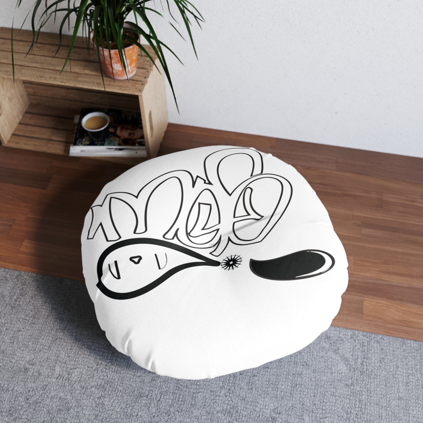 Tufted Floor Pillow, Round | Cozy Modern Decor, Boho Living Room Accent, Floor Cushion, Stylish Seating, Gift for Home