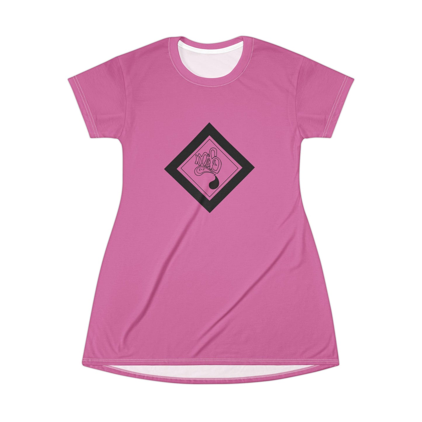 Stylish Pink T-Shirt Dress, Casual Summer Dress, Everyday Fashion, Gift for Her, Lounge Wear, Trendy Outfit, Pink Dress