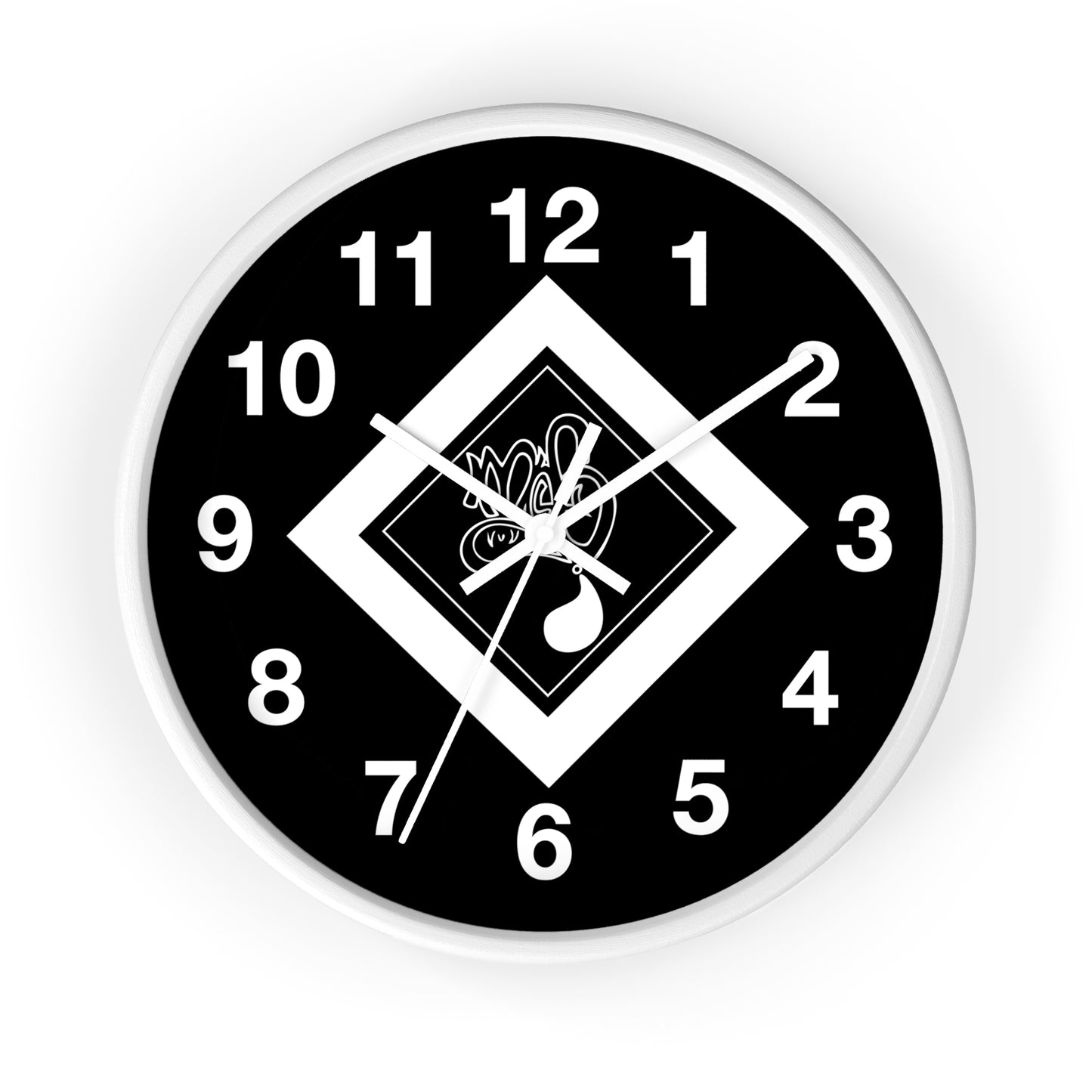 Modern Black Wall Clock with Unique Design, Home Decor, Gift for Him/Her, Office Clock, Wall Art, Minimalist Style