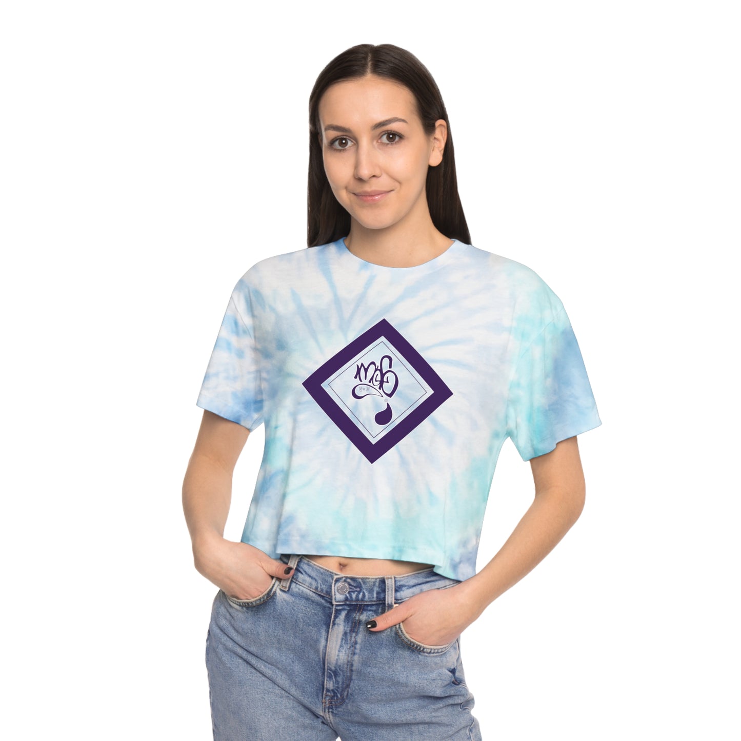 Trendy Women's Tie-Dye Crop Tee, Festival Outfit, Summer Shirt, Casual Style, Gift for Her, Cute Top
