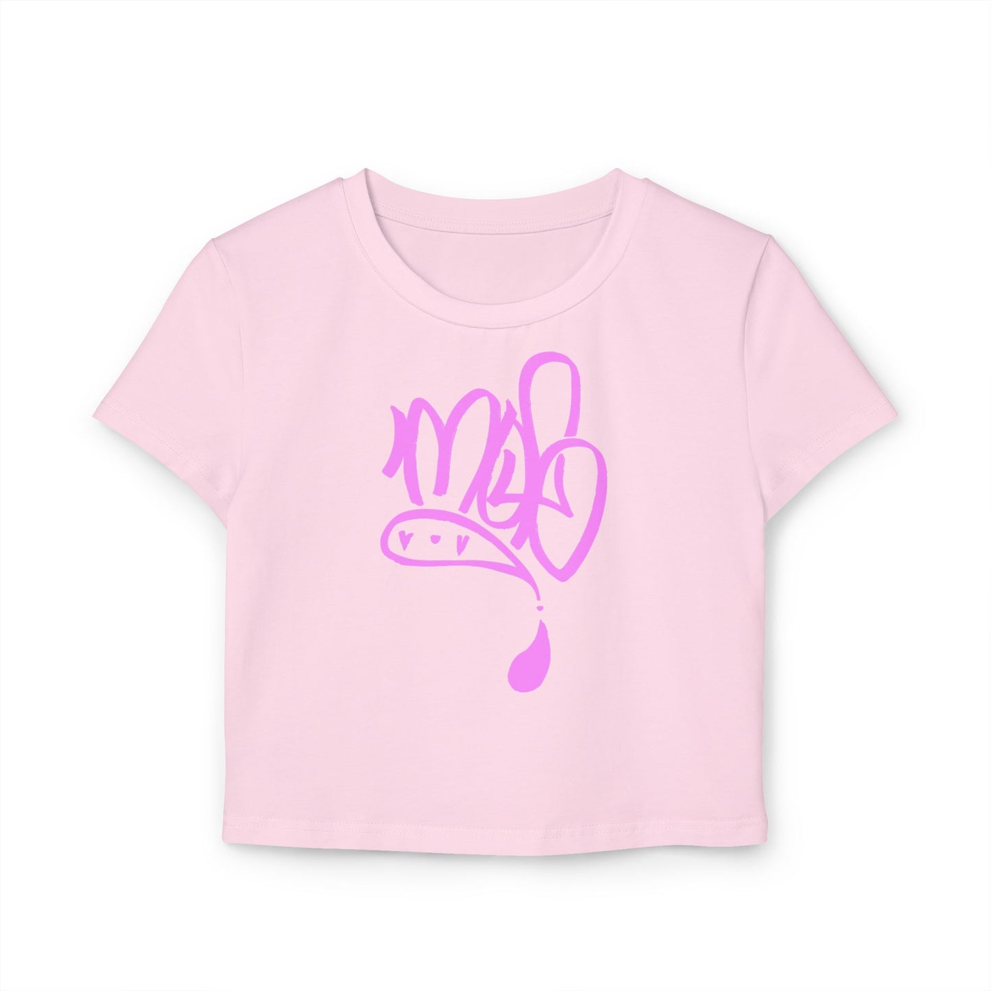 Trendy Women's Baby Tee with Pink Design - Stylish Crop Top, Casual Wear, Gift for Her, Birthday Tee, Summer Fashion