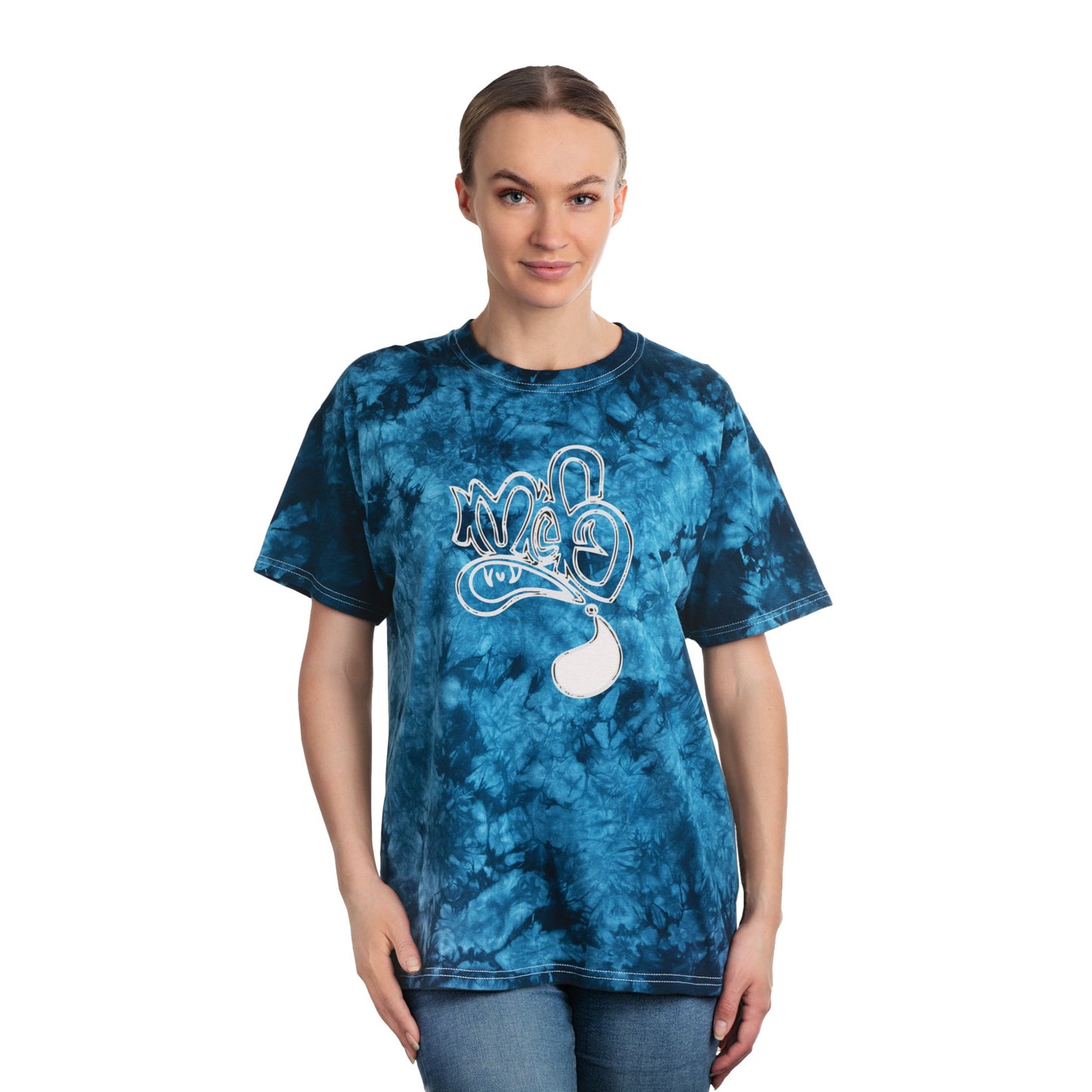 Crystal Blue Tie-Dye Tee | Relaxed Tee for Boho Vibes | Trendy Summer Top | Perfect Gift for Friends | Festival Wear | Beach Day Essential