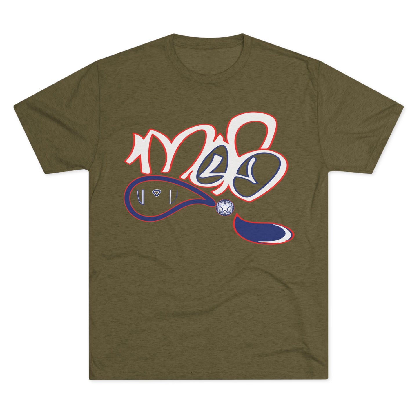 Trendy Unisex Tri-Blend Crew Tee with Abstract Design | Casual Wear, Gift Idea, Summer Fashion, Street Style, Everyday Comfort