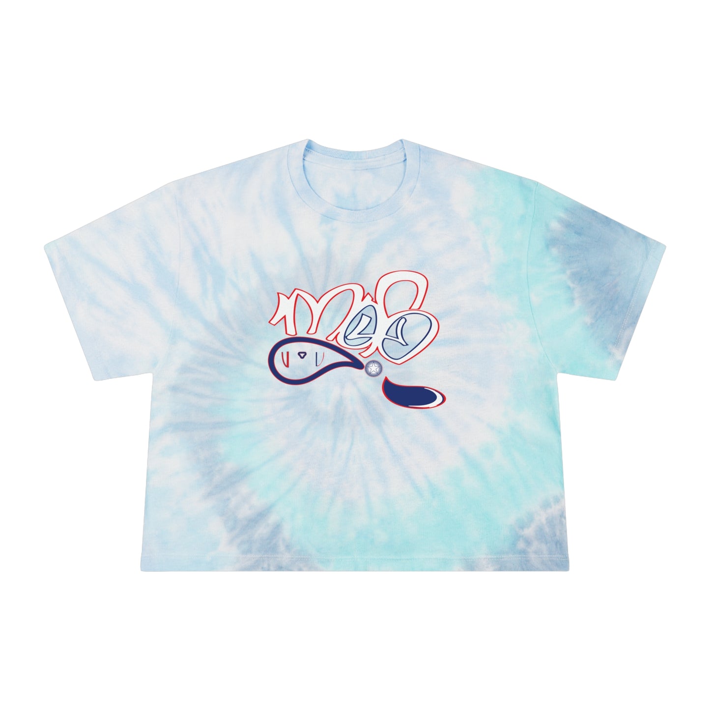 Chill Vibes Tie-Dye Crop Tee, Trendy Summer Top, Beachwear, Festive Casual Gift, Unique Fashion Statement