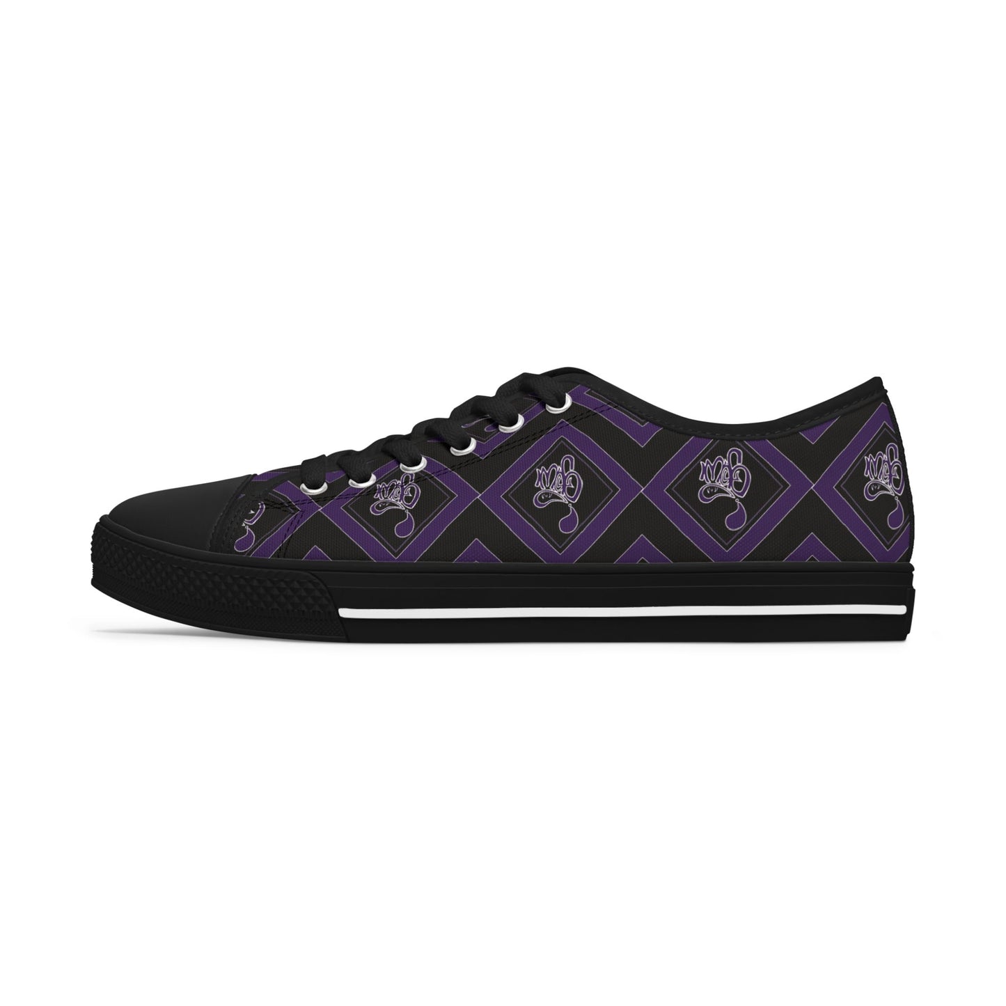 Stylish Women's Low Top Sneakers with Elegant Purple Design, Trendy Casual Footwear, Unique Gift for Her, Everyday Wear, Fashion Statement