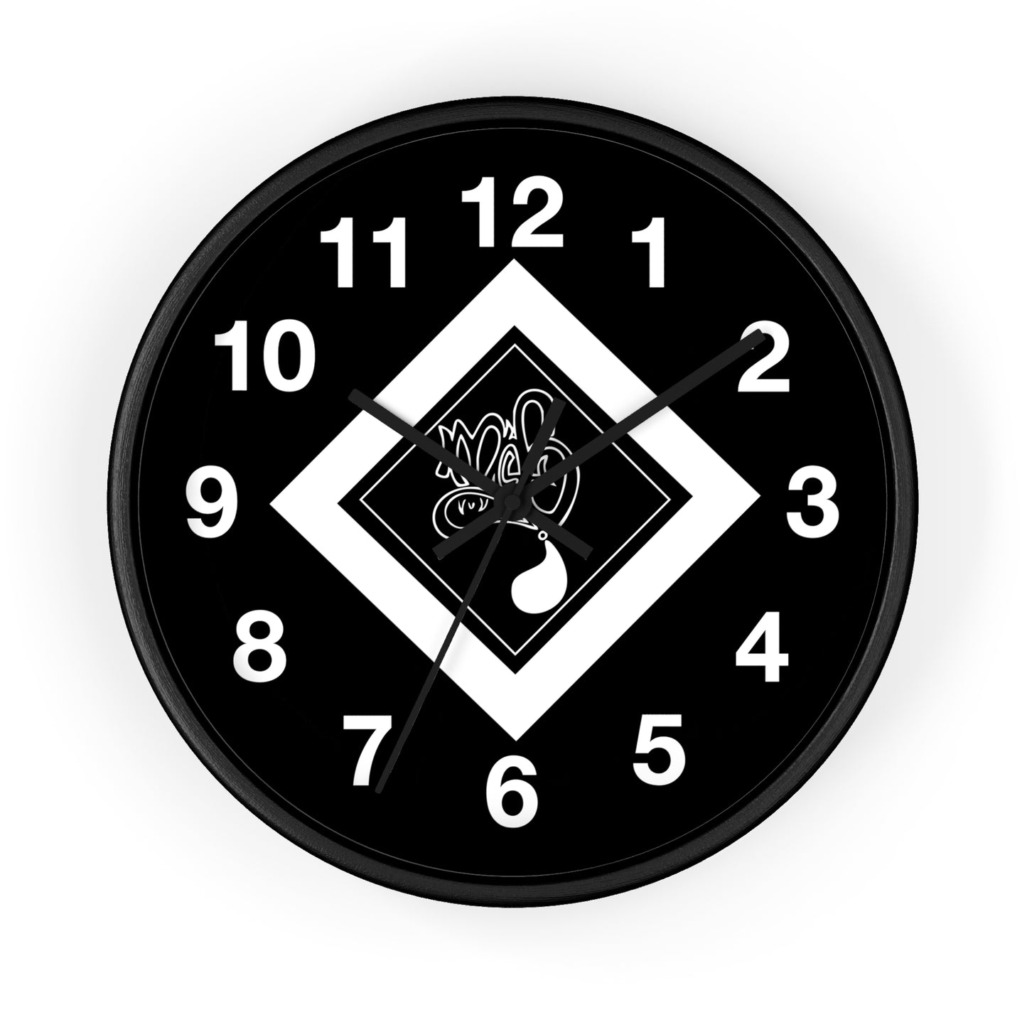 Modern Black Wall Clock with Unique Design, Home Decor, Gift for Him/Her, Office Clock, Wall Art, Minimalist Style