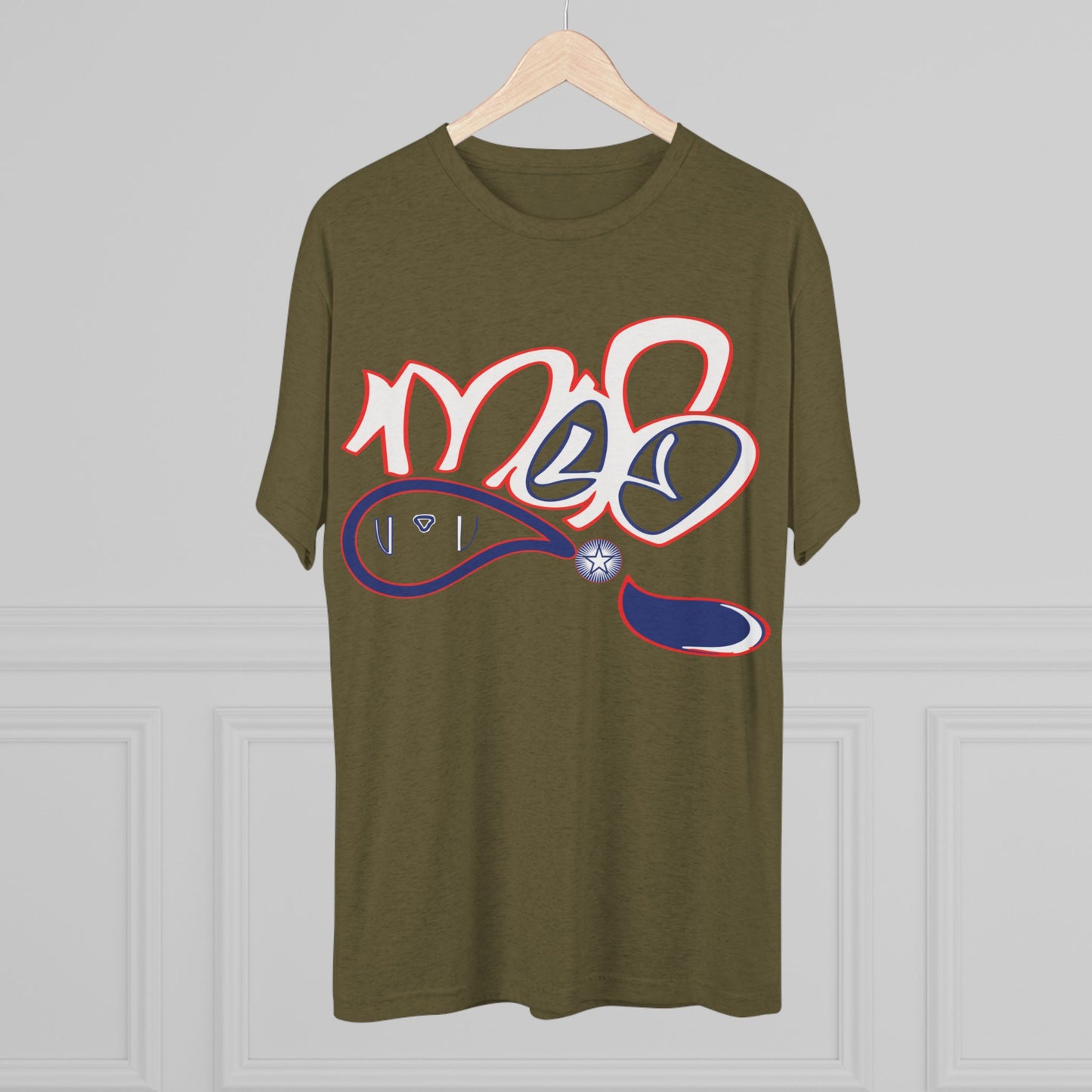 Trendy Unisex Tri-Blend Crew Tee with Abstract Design | Casual Wear, Gift Idea, Summer Fashion, Street Style, Everyday Comfort