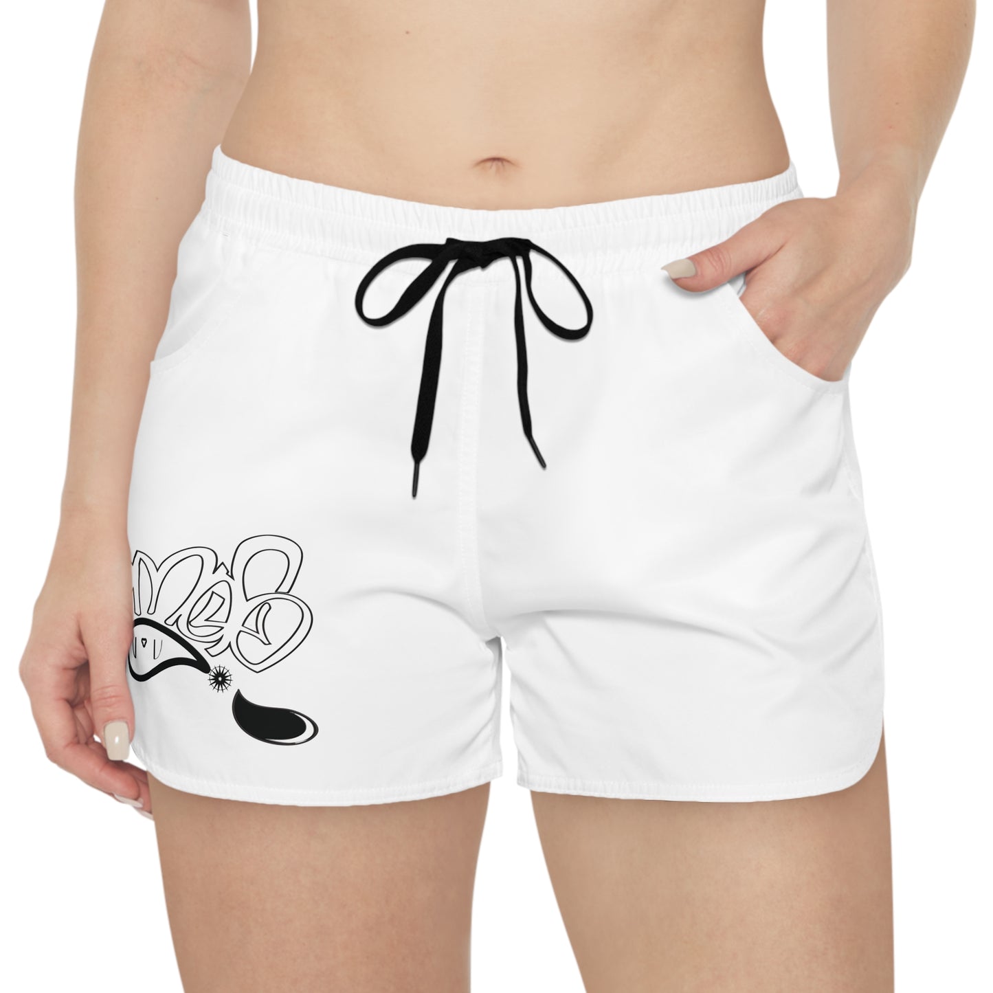 Women's Casual Shorts with Playful Design - Perfect for Summer, Beach Days, Relaxation, Gifts, Everyday Wear