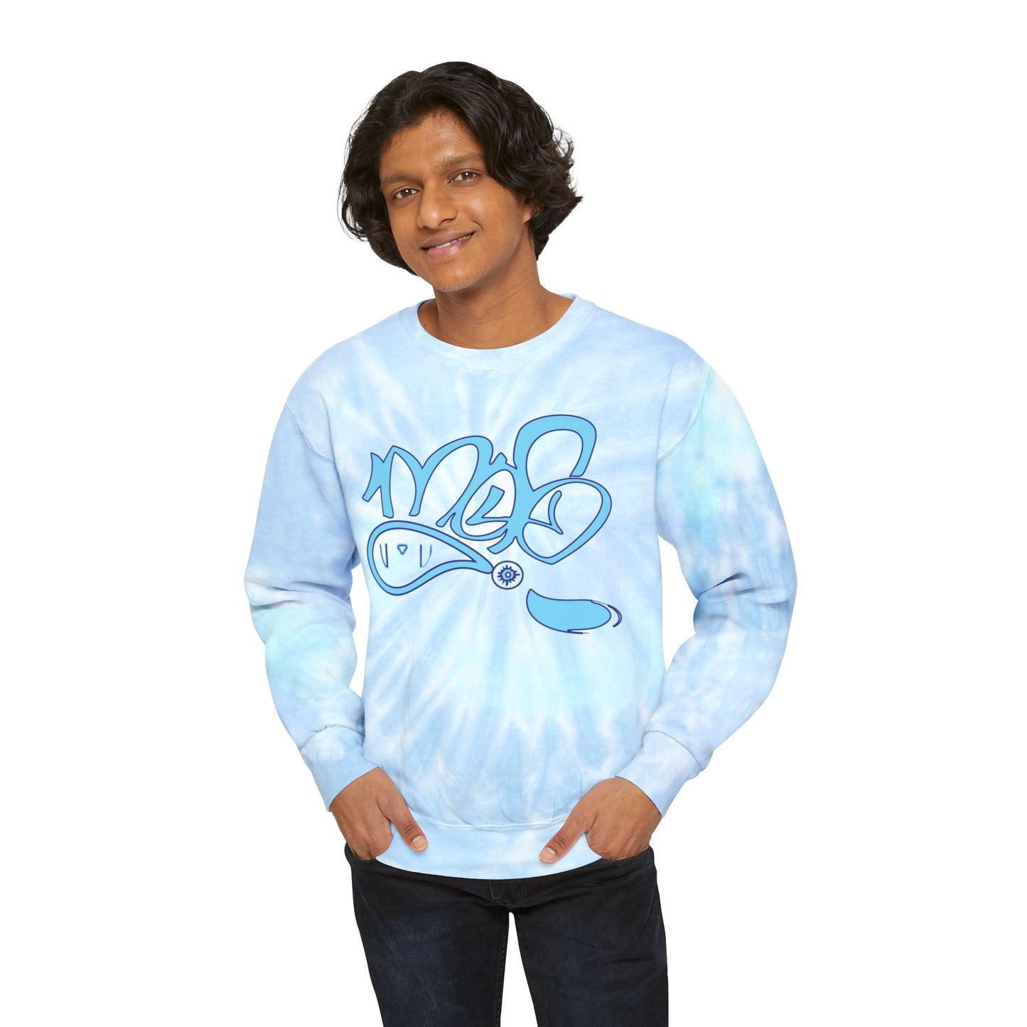 Chill Vibes Tie-Dye Sweatshirt, Relaxed Unisex Pullover for Casual Outings, Perfect Gift for Birthdays, Cozy Loungewear, Spring Essentials