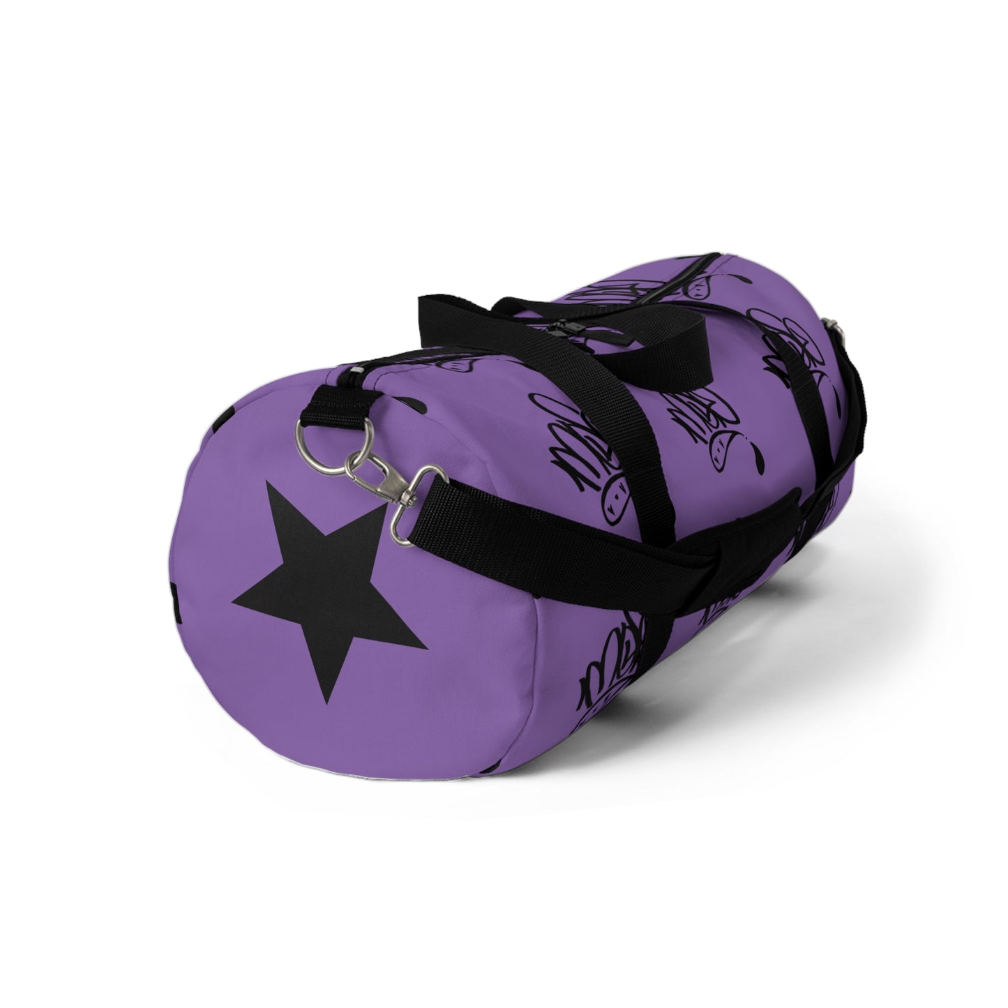 Purple Graffiti Duffel Bag – Stylish Gym Bag, Weekend Travel Tote, Unique Sports Bag, Custom Artwork Carryall, Trendy Luggage