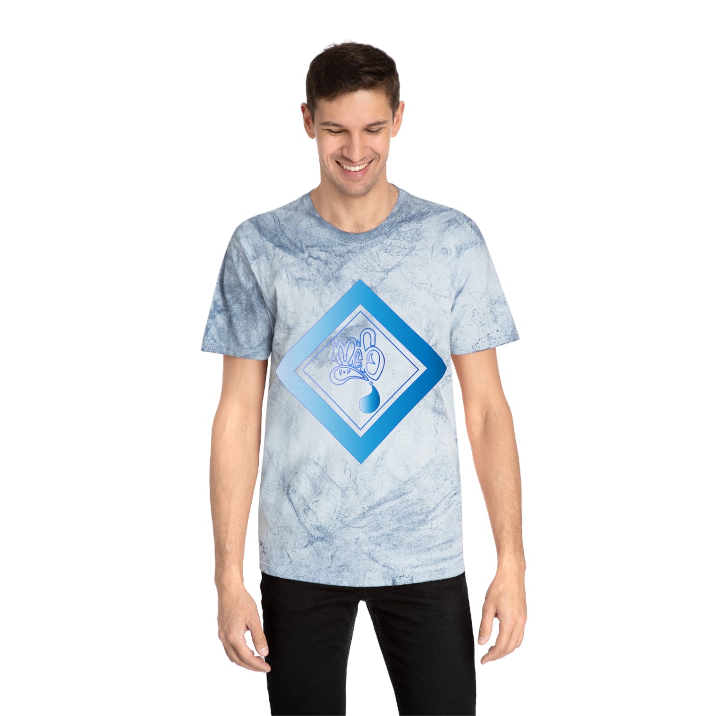 Color Blast unisex mofo logo diamond aqua