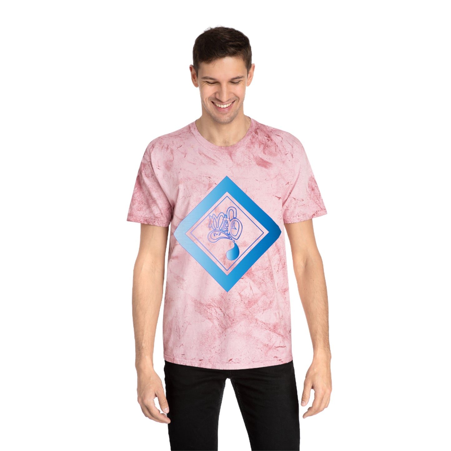 Color Blast unisex mofo logo diamond aqua
