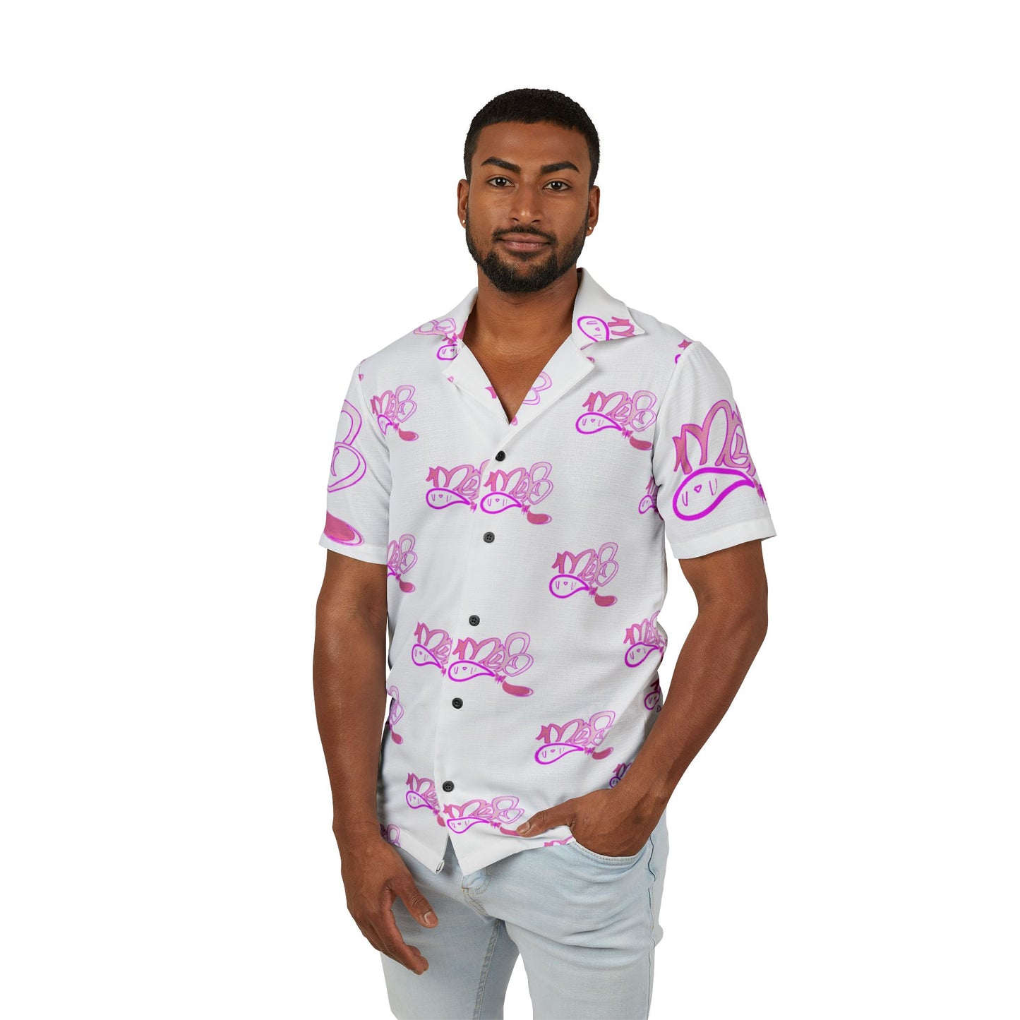 Tropical Floral Men's Hawaiian Camp Shirt