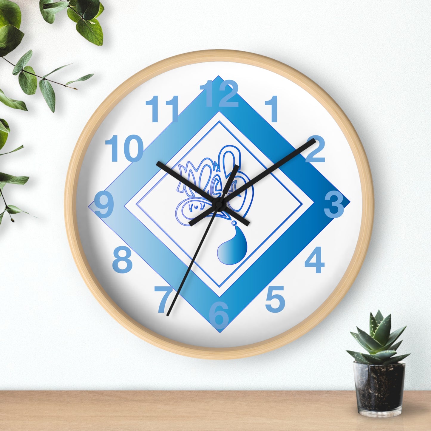 Modern Blue Design Wall Clock - Unique Timepiece for Home Décor