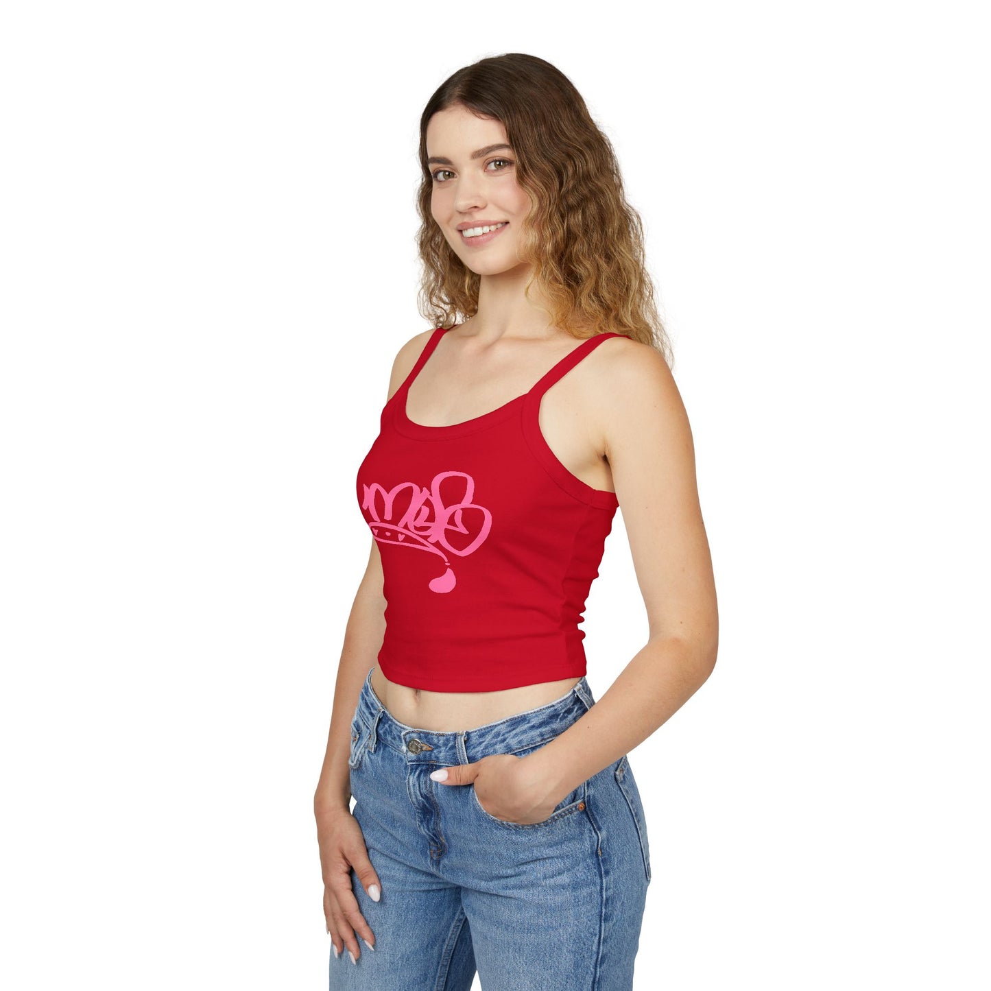 mofo logo crop tank top pink