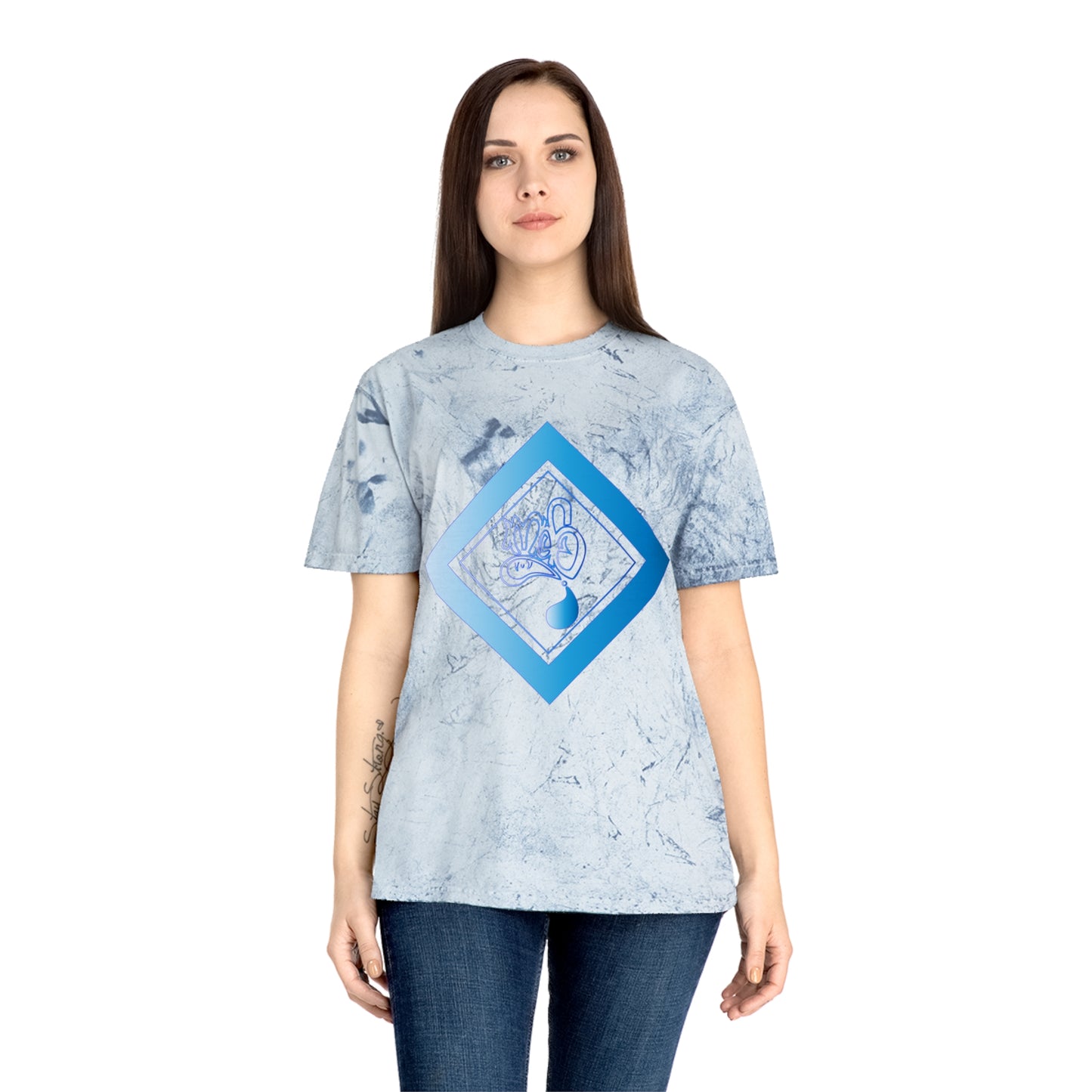 Color Blast unisex mofo logo diamond aqua