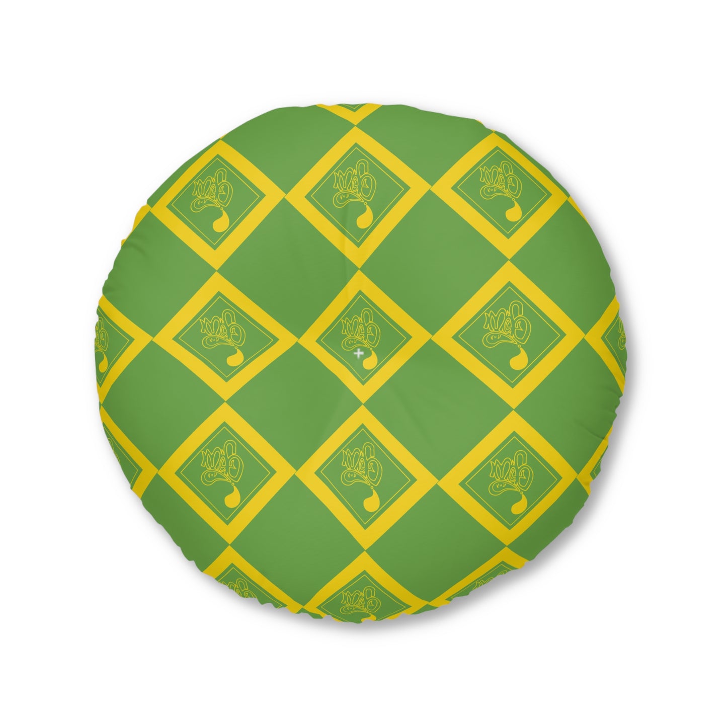 Bright Green Diamond Tufted Floor Pillow, Cozy Home Decor, Boho-Style Pillow, Meditation Cushion, Gift for Home, Indoor Seating