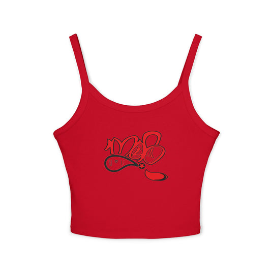 Red Graphic Spaghetti Strap Tank Top - Summer Vibes, Festival Wear, Casual Chic, Gift for Her, Beach Outfit