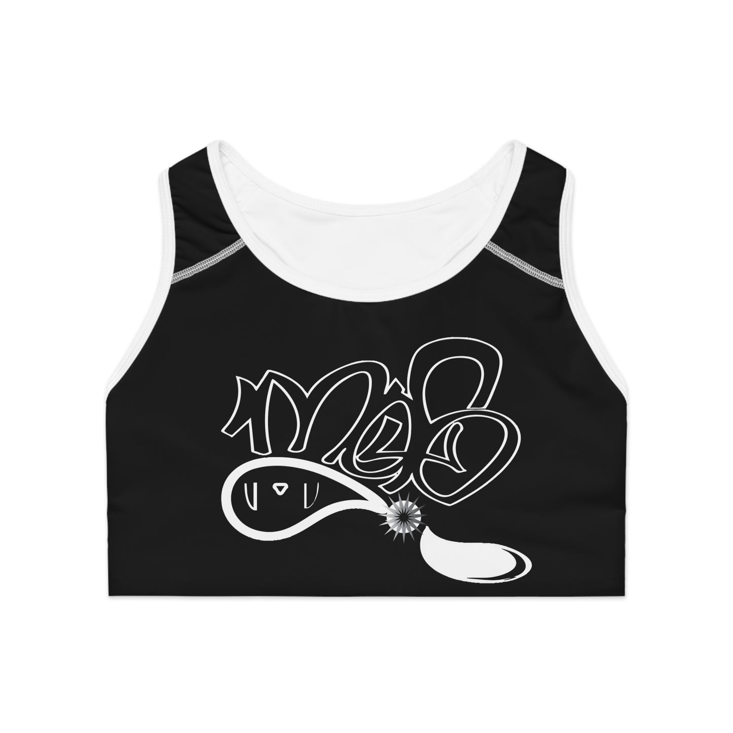 mofo 15star logo sports bra black