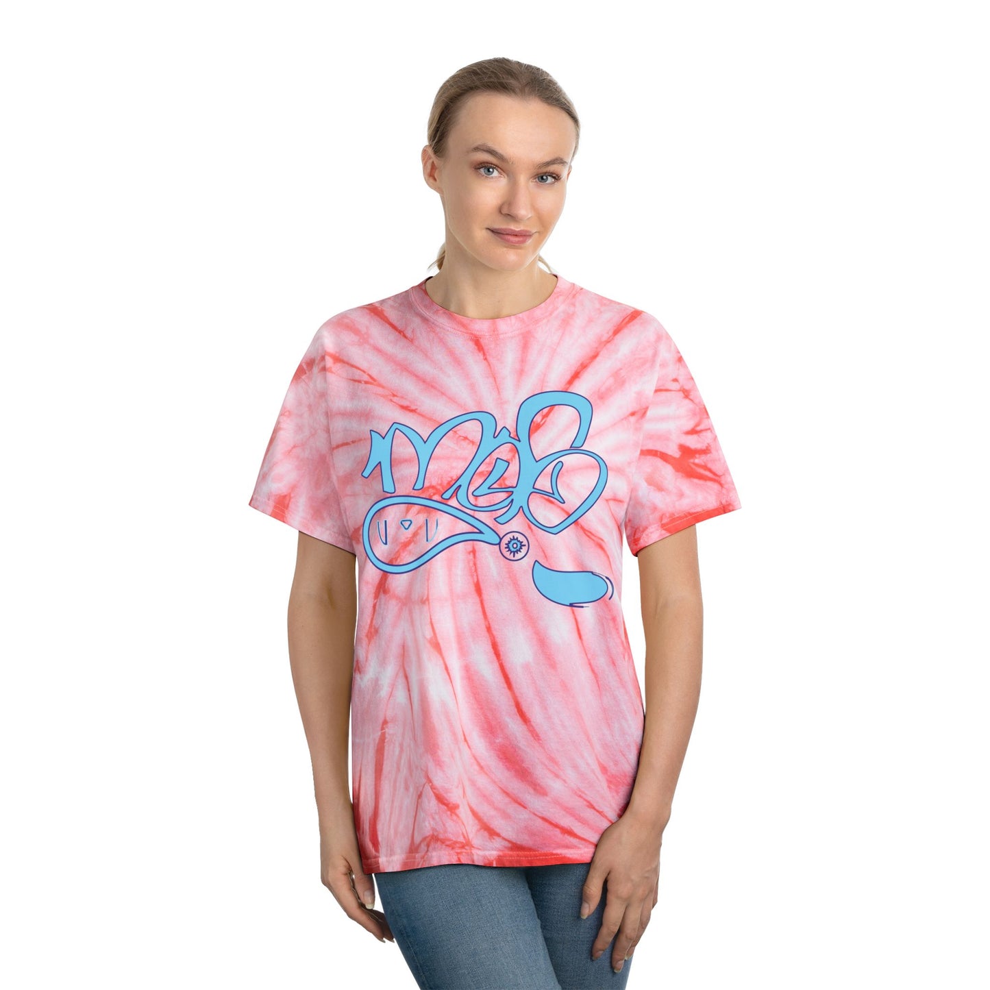 Sunny Cyclone Tie-Dye Tee for Casual Vibes, Summer Fun T-Shirt, Festival Outfit, Gift for Teens, Retro Style Tee