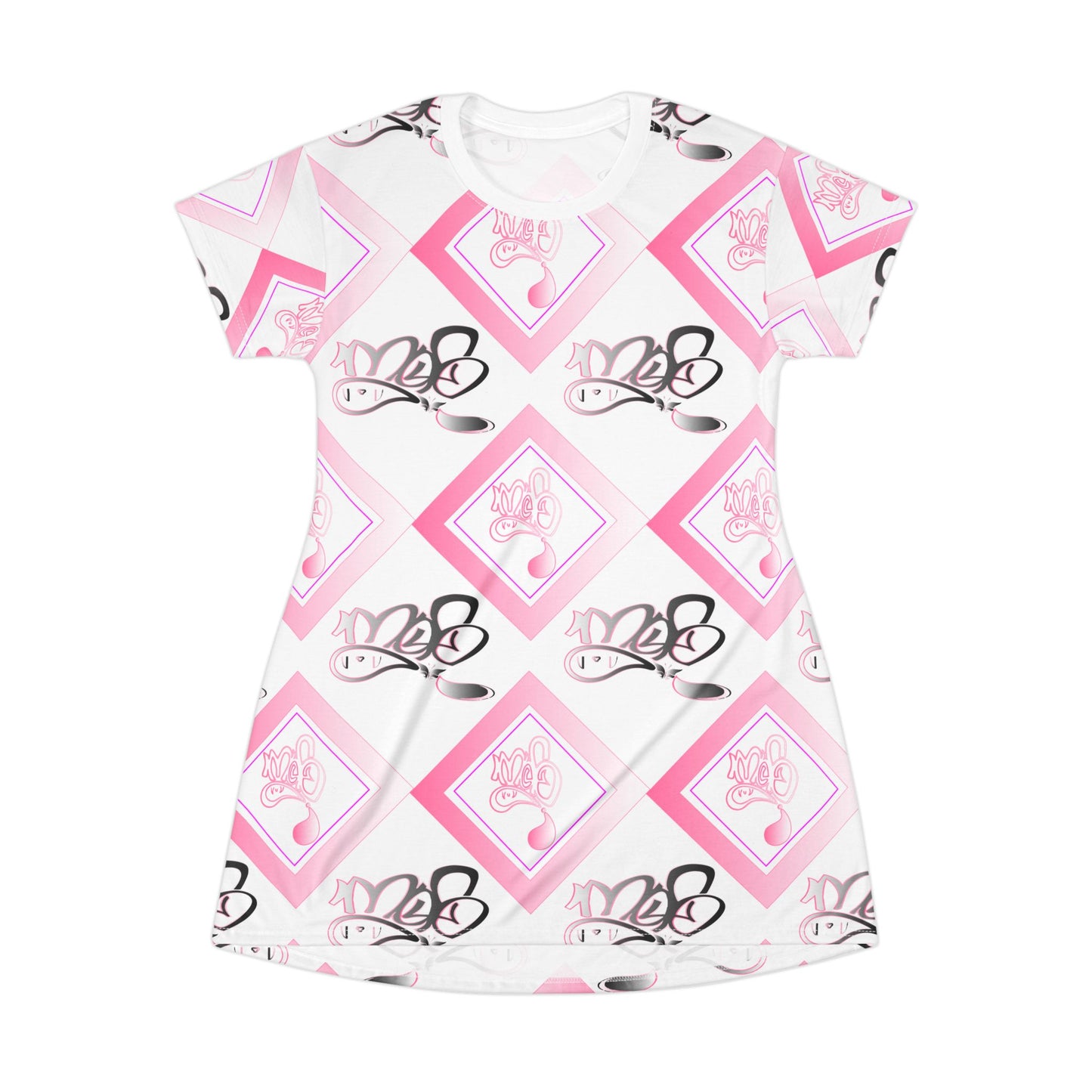 Sharp butterfly diamond mofo logo combo tshirt dress