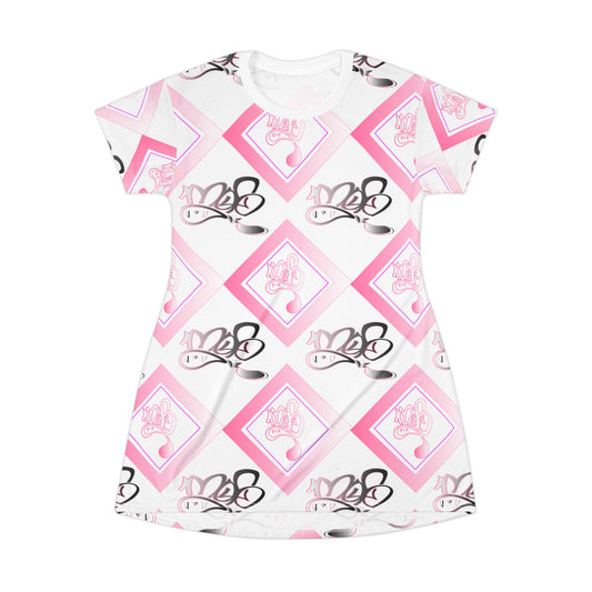 Sharp butterfly diamond mofo logo combo tshirt dress
