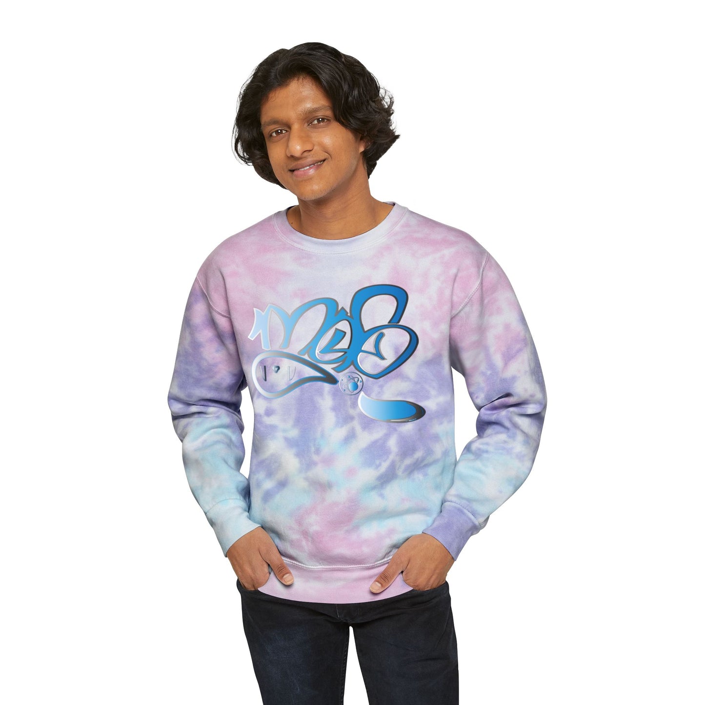 Chill Vibes Unisex Tie-Dye Sweatshirt | Perfect for Cozy Days, Streetwear Style, Summer Nights, Gifts for Friends, Tie-Dye Fashion