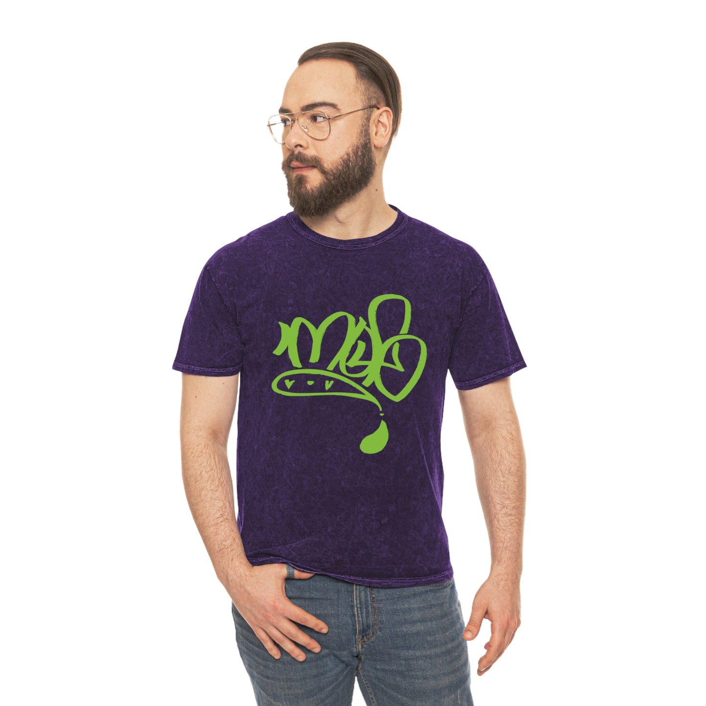 Unisex Mineral Wash T-Shirt with Street Art Design, Casual Tee, Graphic T-Shirt, Gift for Art Lovers, Cool Summer Shirt