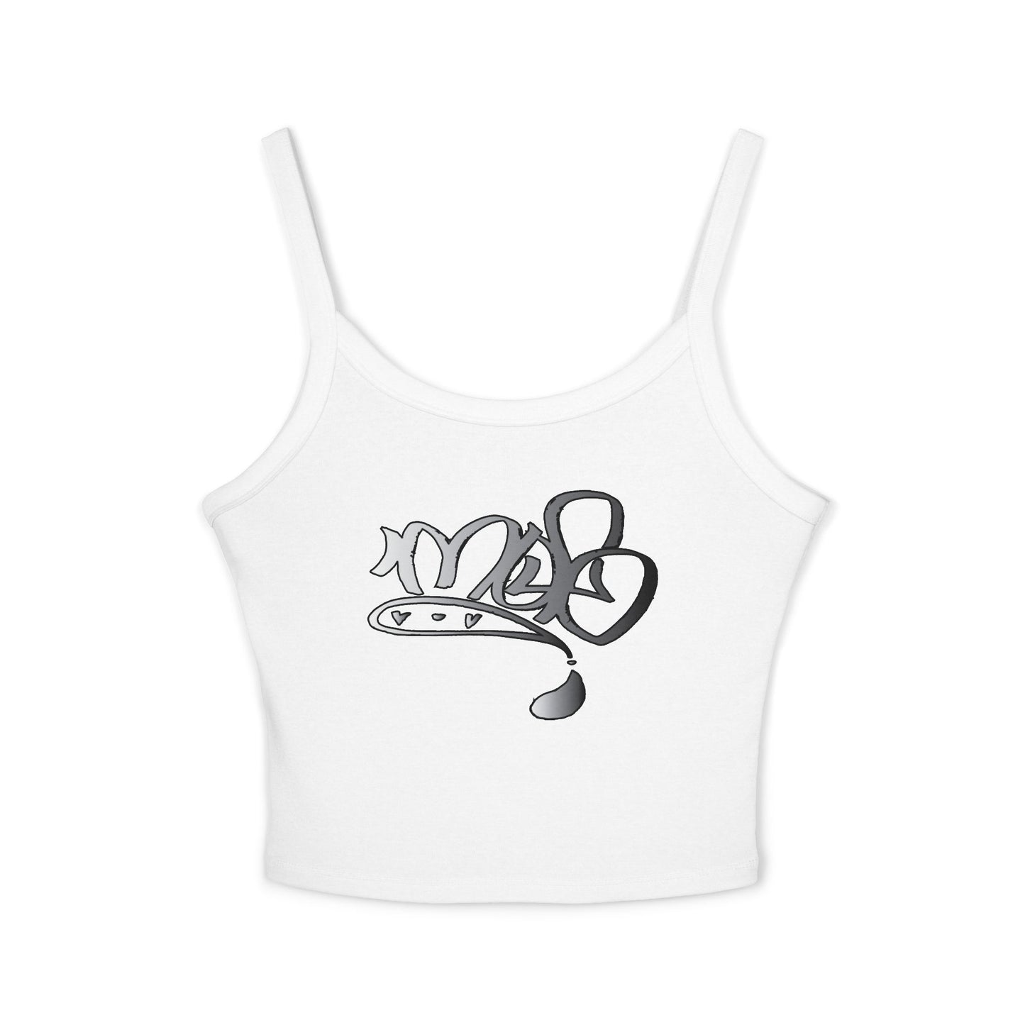 mofo logo crop tank top silver