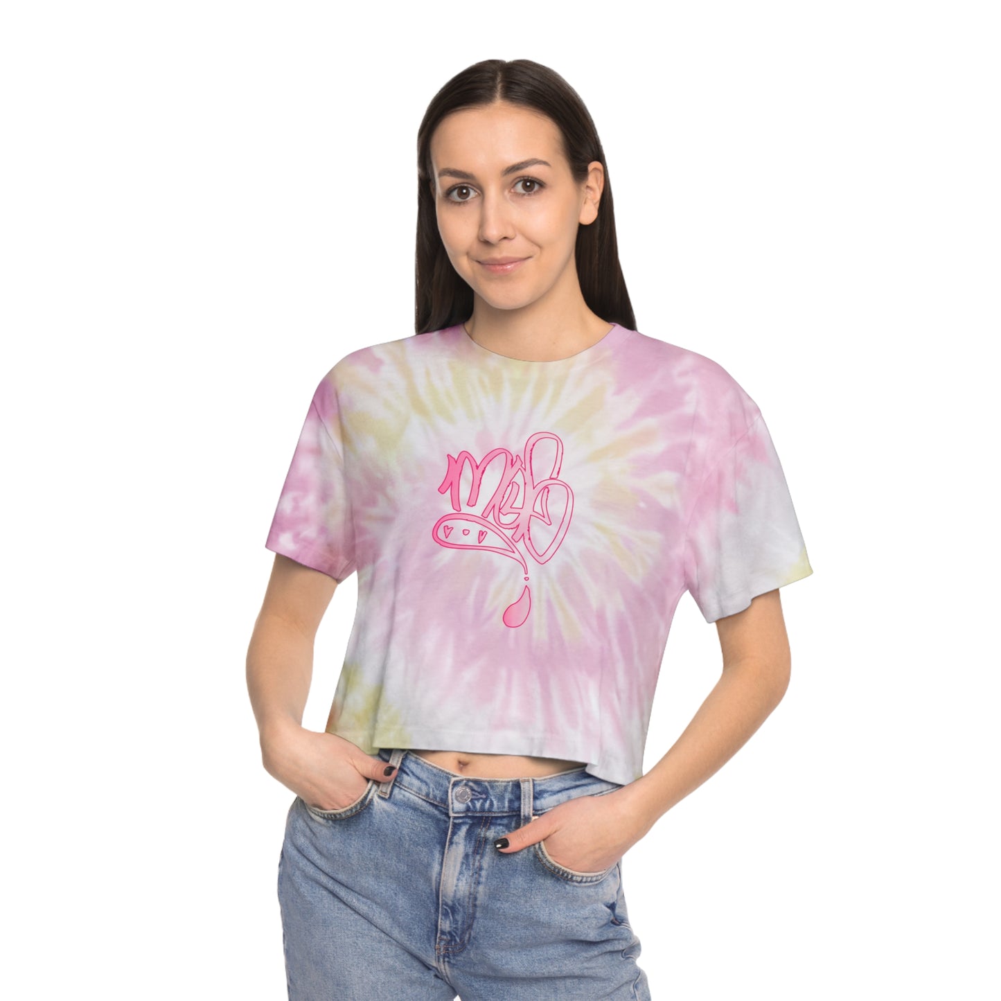Trendy Women's Tie-Dye Crop Tee, Summer Fashion, Casual Outfit, Beachwear, Gift for Her, Festival Top, Free-Spirited Style