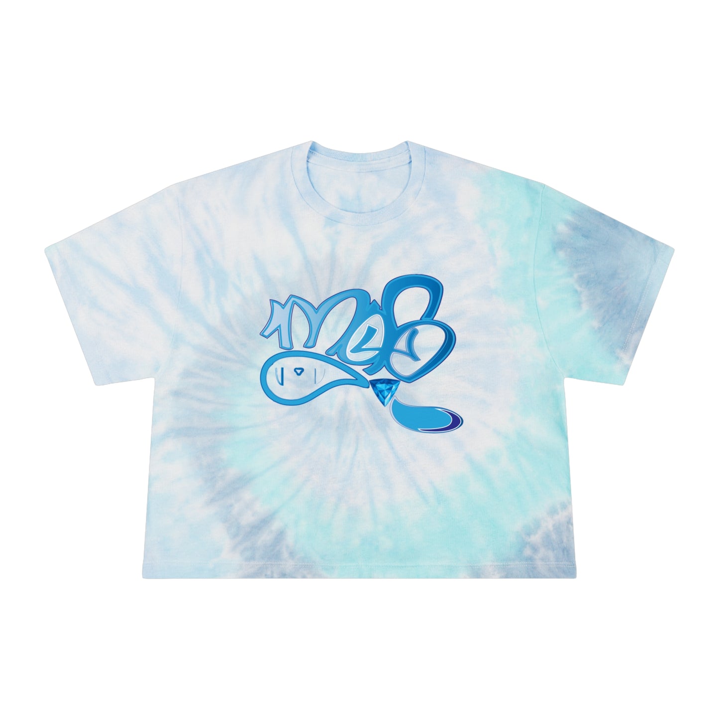 Tie-Dye Crop Tee — mofo water gem logo