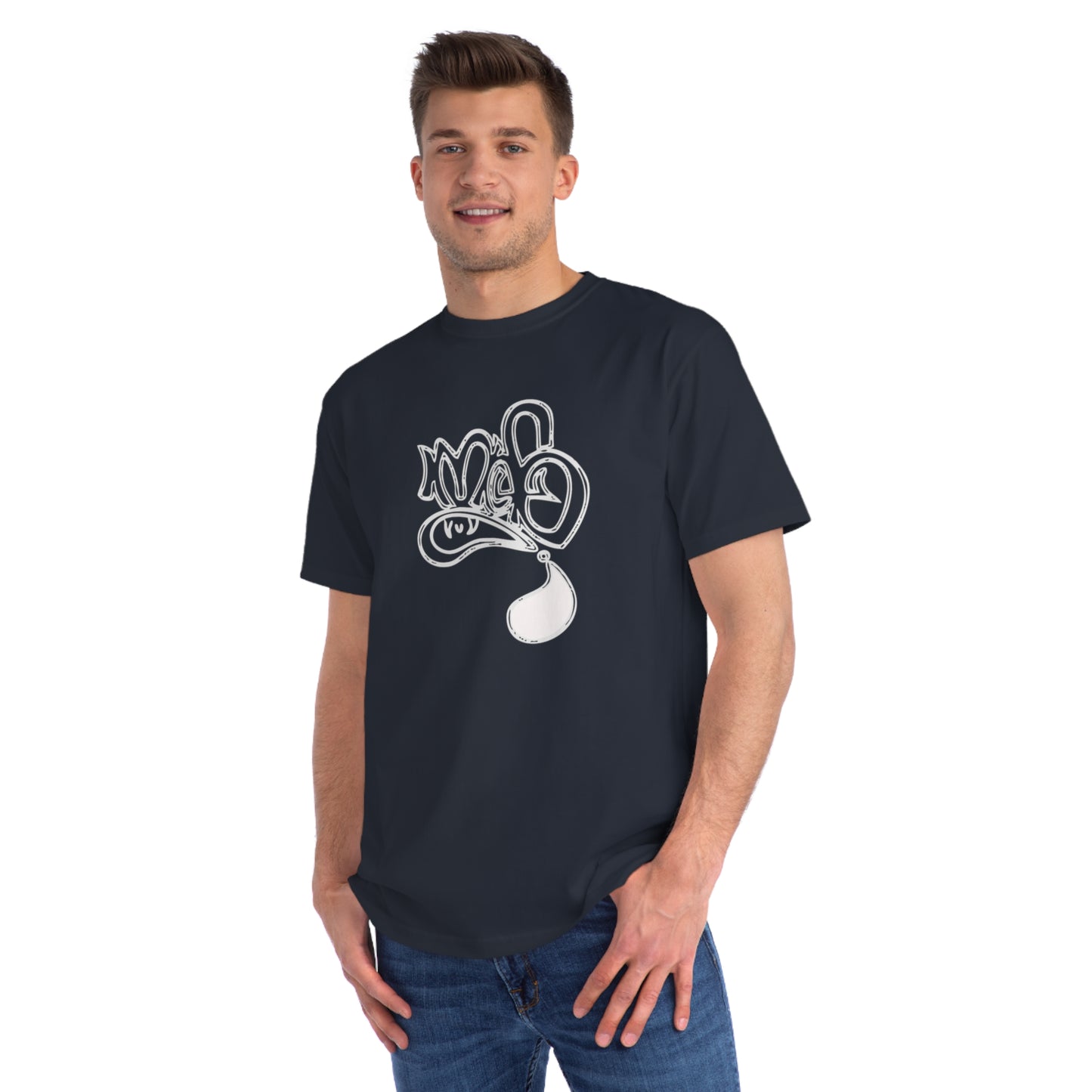 Organic Unisex Graphic Tee with Playful Design, Casual Wear, Artsy Apparel, Gift for Friends, Everyday Style