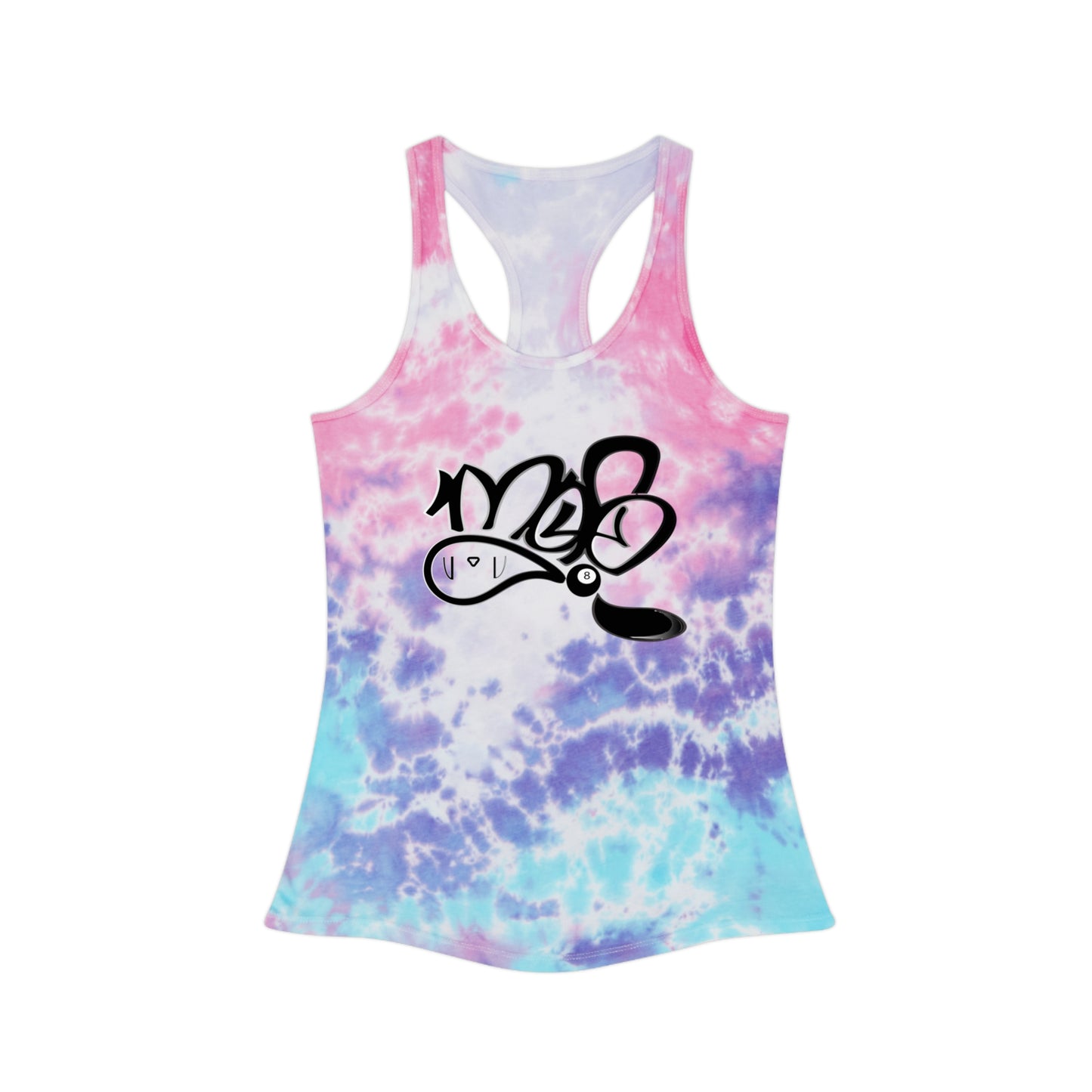 Tie Dye Racerback Tank Top, Bohemian Summer Top, Beachwear, Festival Clothing, Casual Activewear, Gift for Her, Yoga Top