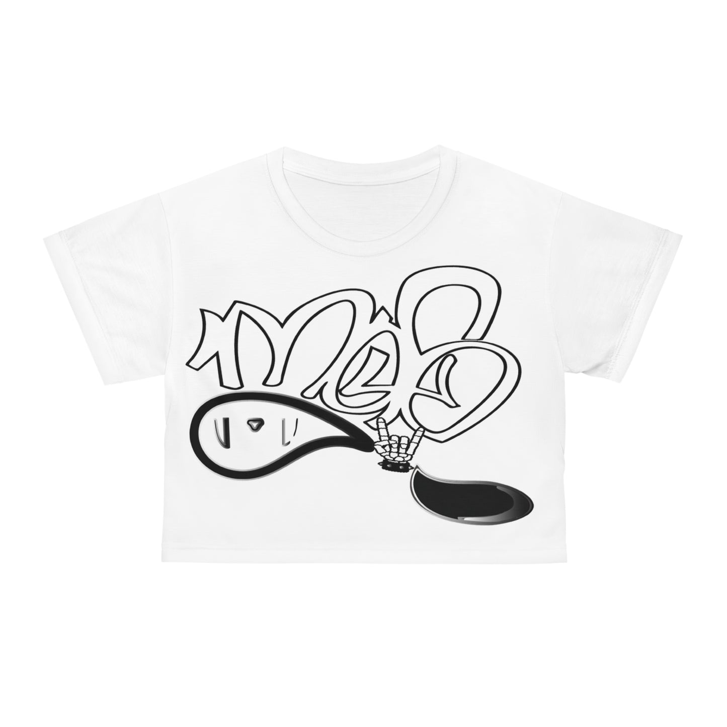 Stylish Graffiti Crop Tee for Urban Fashion Lovers