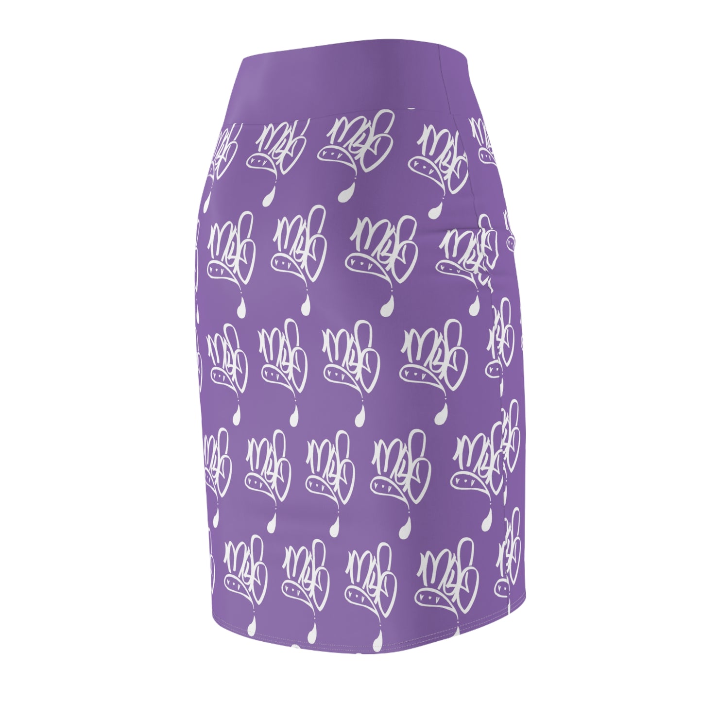 Purple Floral Women's Pencil Skirt, Elegant Office Wear, Spring Fashion, Garden Party Outfit, Stylish Skirt for All Occasions